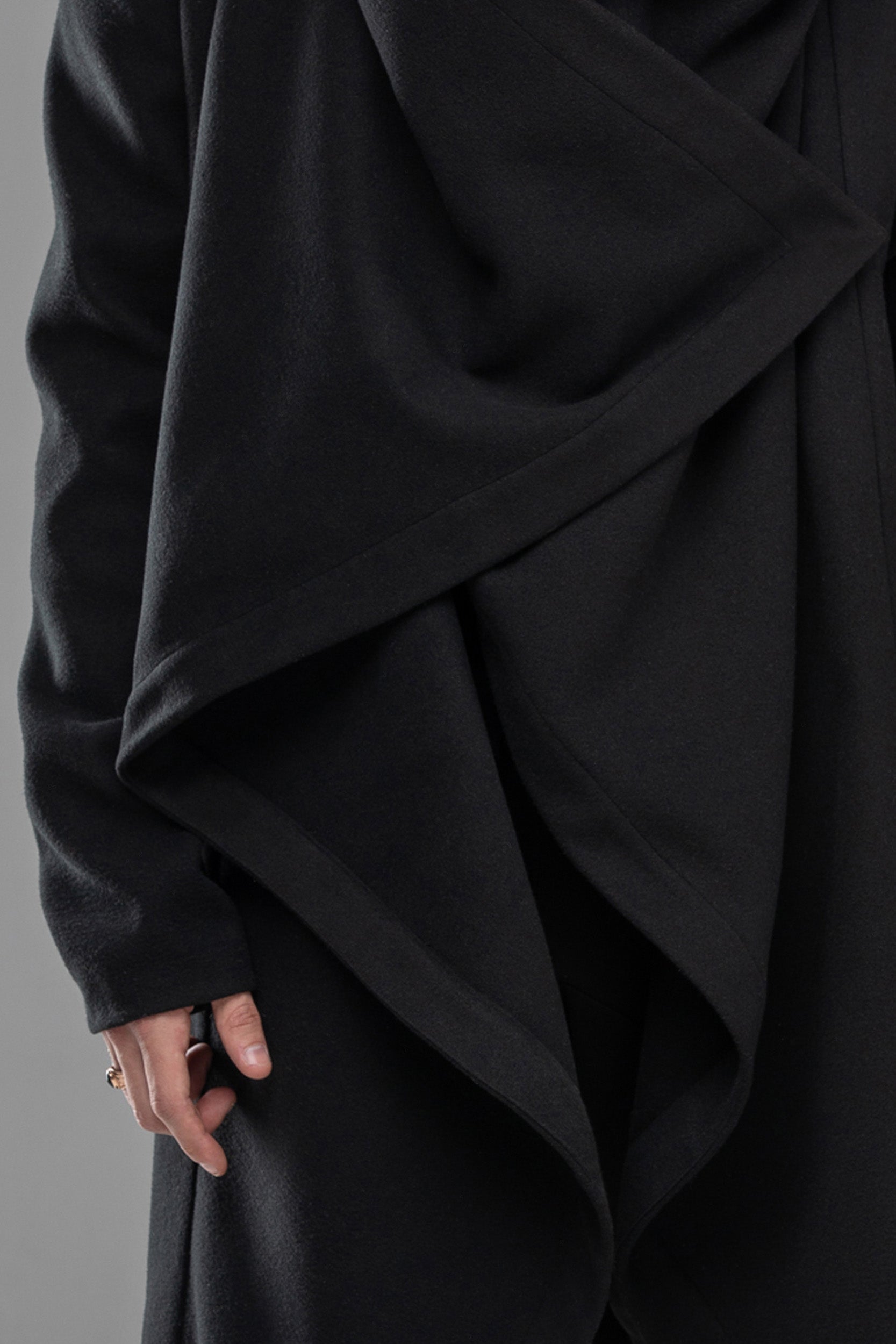 Oversized geometric loose fit coat