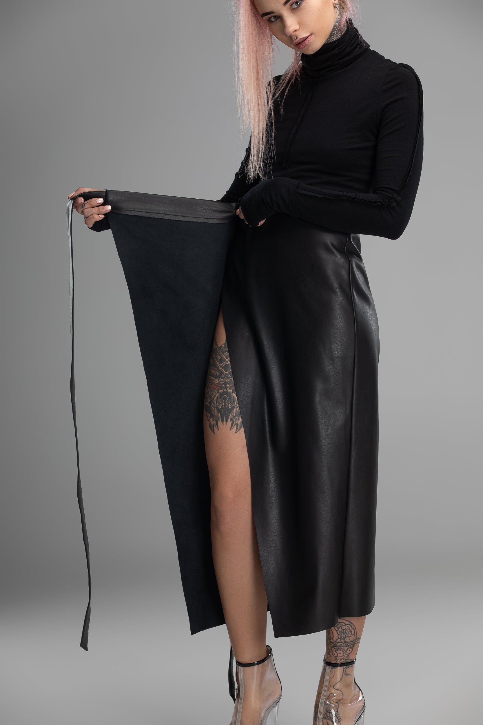 Black midi skirt – MDNT45 | mdnt45.com