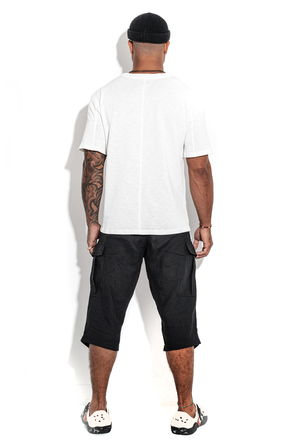 White Front line cotton T-shirt