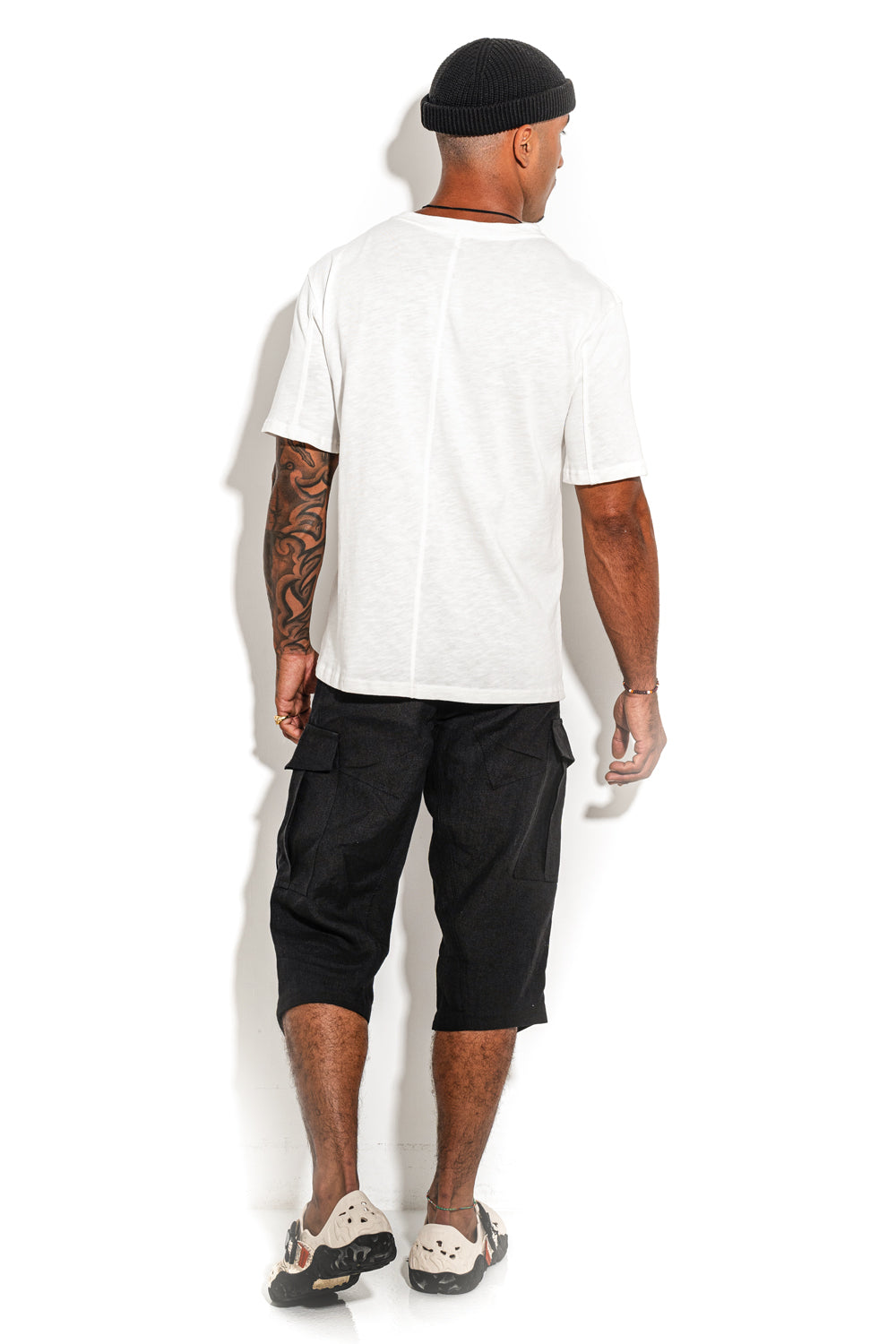 White Front line cotton T-shirt