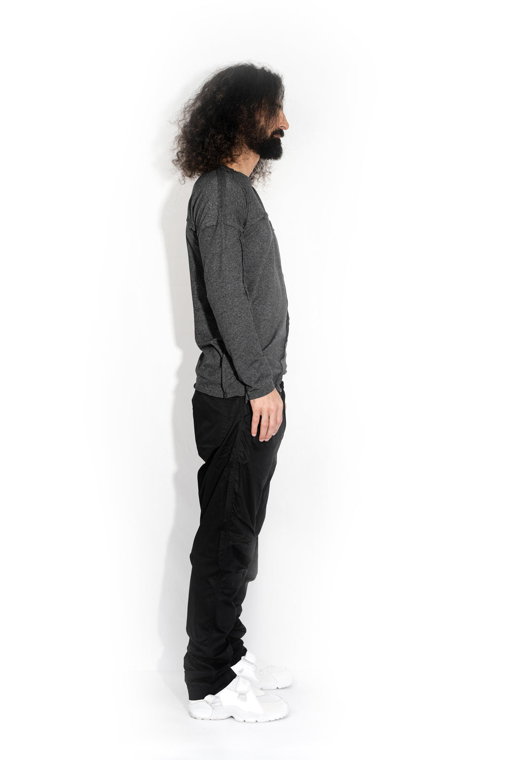 Grey Stitch Accent Long Sleeve T-shirt
