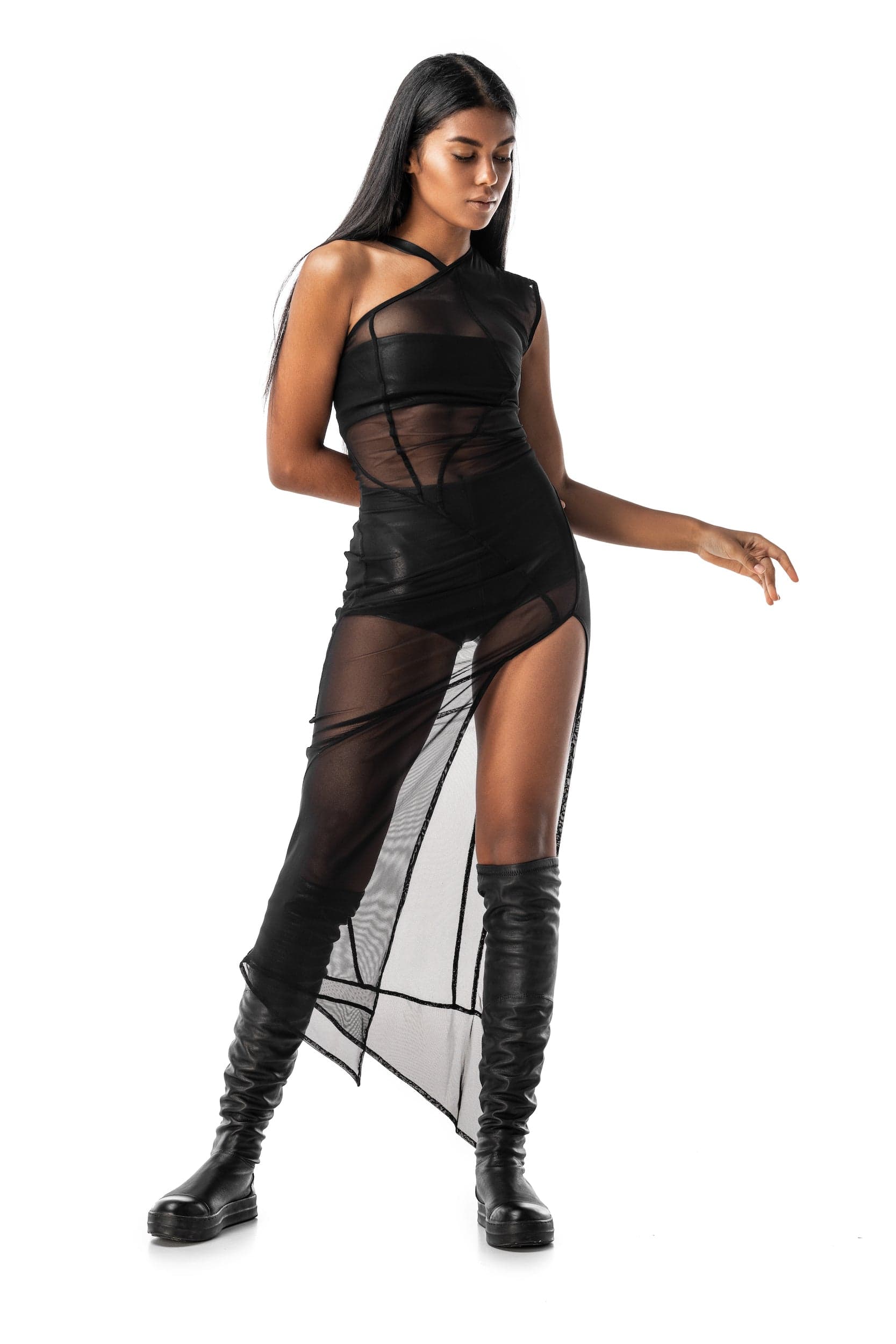MDNT45 Black women dress Skia