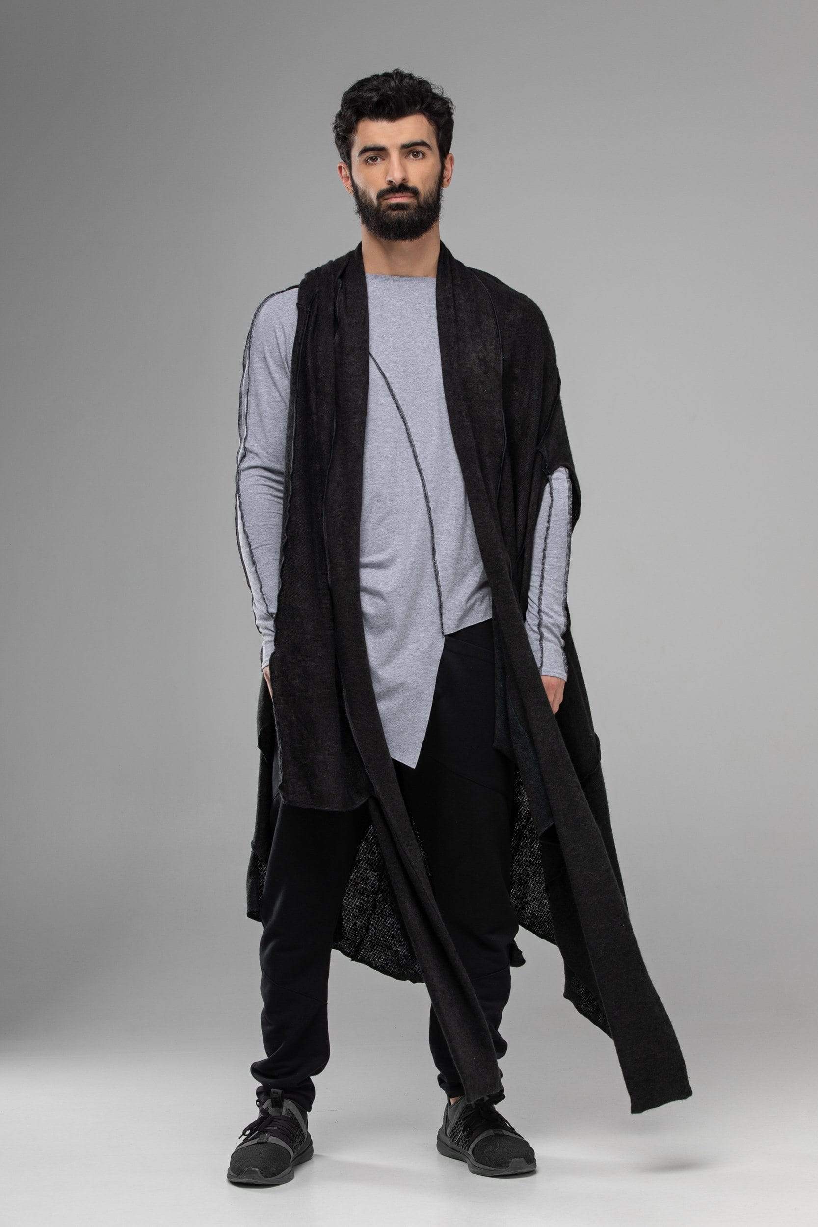 MDNT45 Coats & Jackets for Man One size / Black Black sleeveless coat
