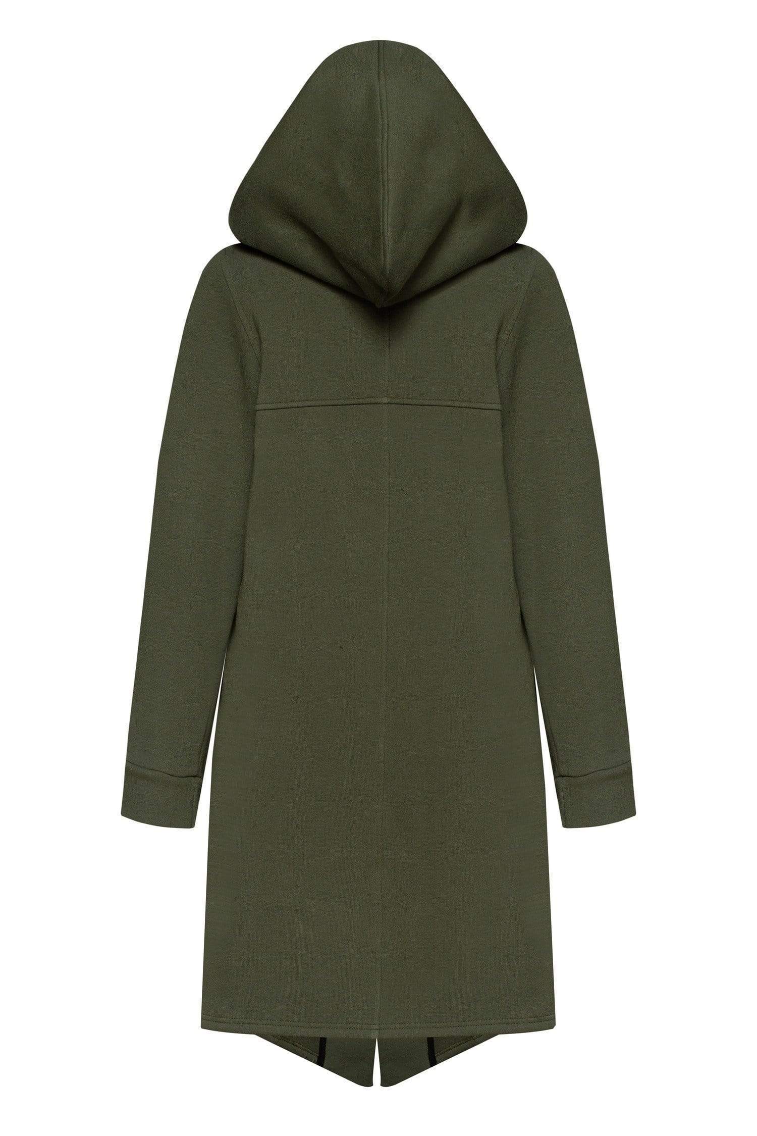 MDNT45 Coats & Jackets for Woman Khaki Hooded Jacket