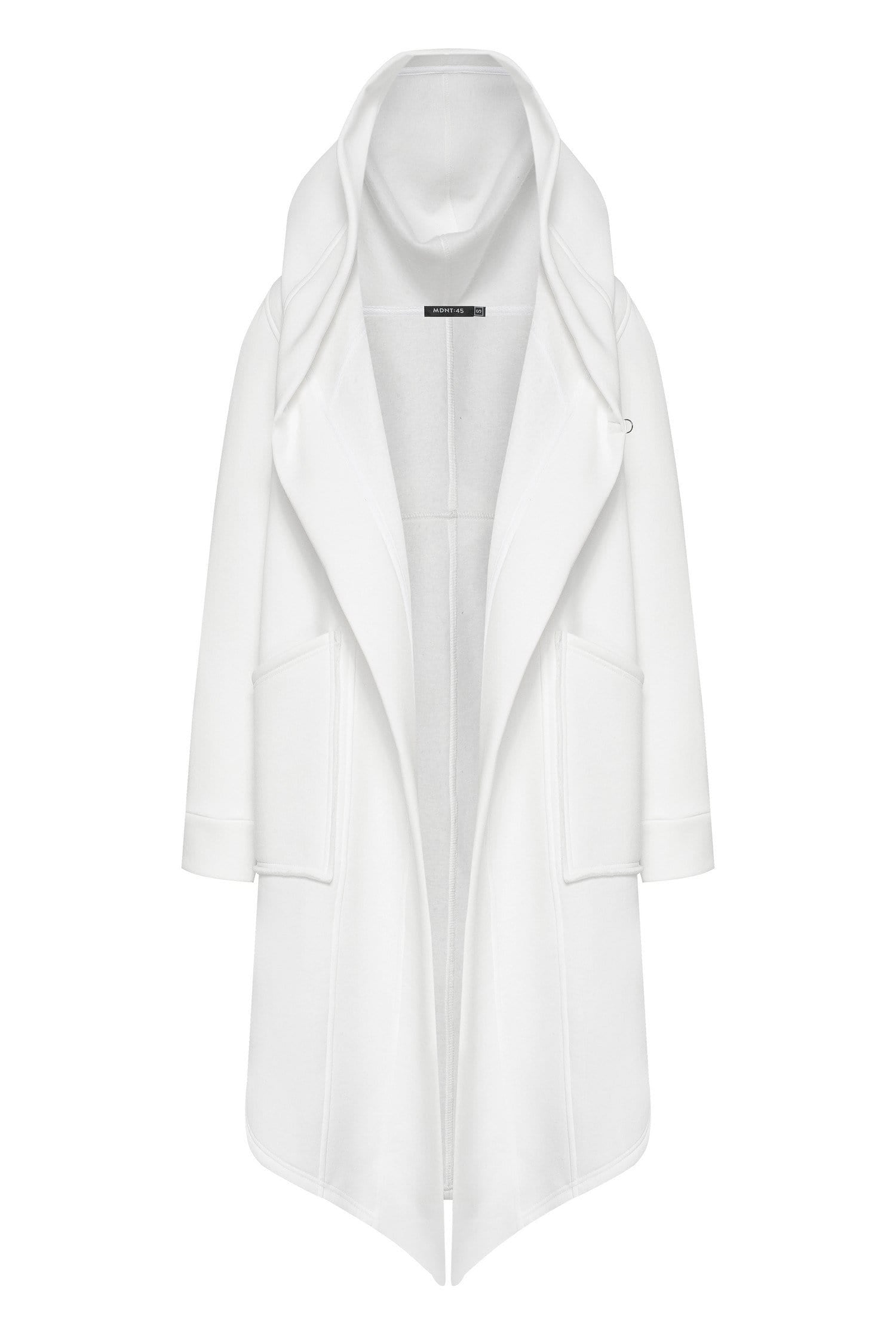MDNT45 Coats & Jackets for Woman White Hoodie Mantle