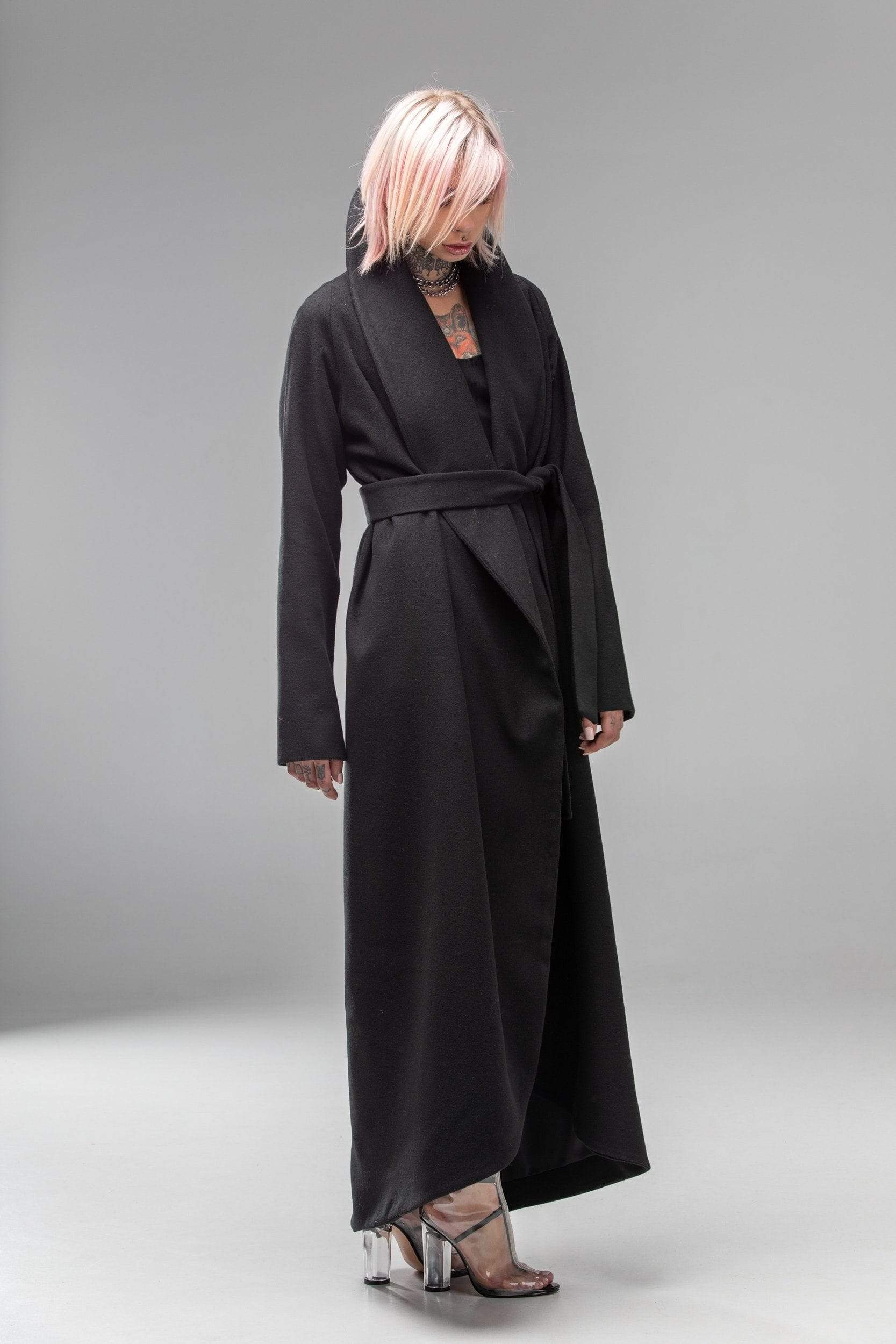 MDNT45 Coats & Jackets for Woman Winter Belted Maxi Coat