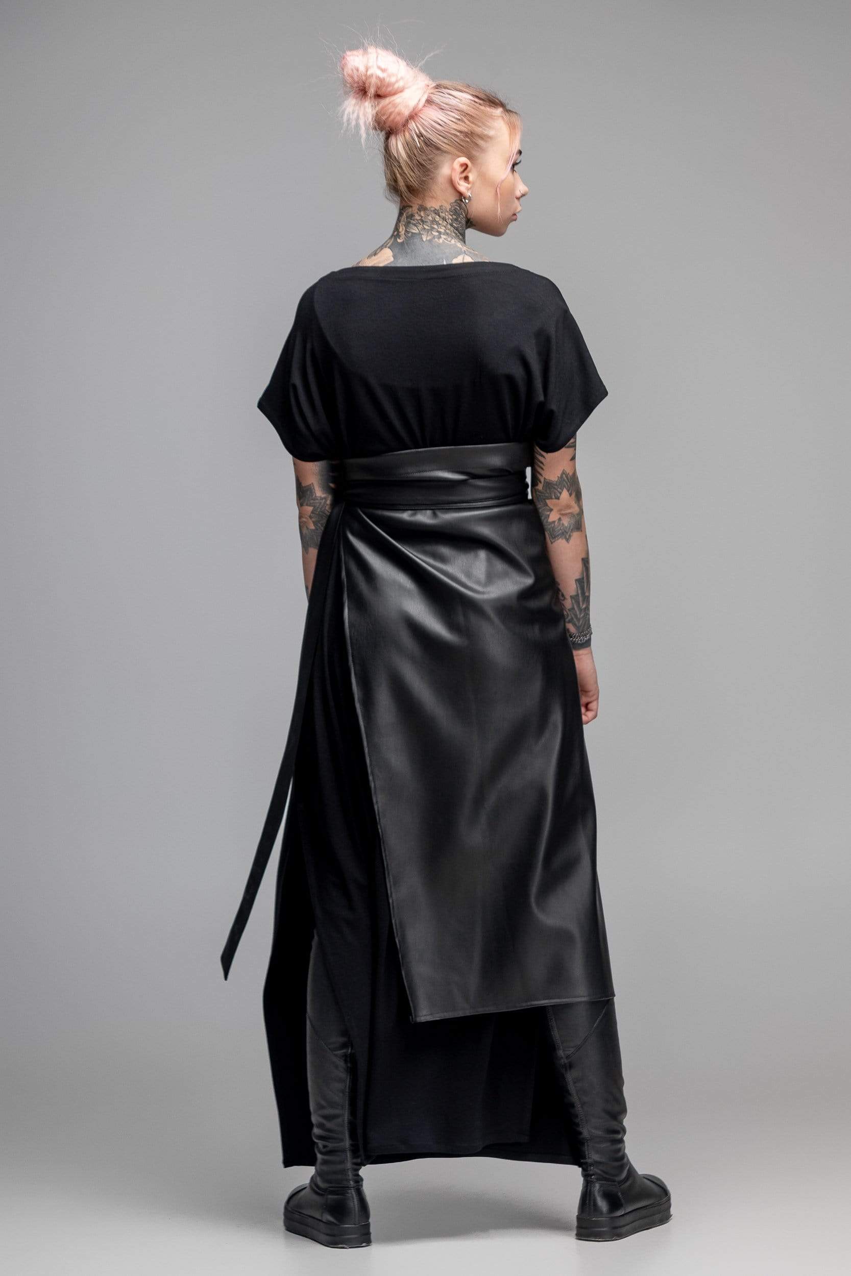 MDNT45 Dresses One size / Black Oversized black maxi dress
