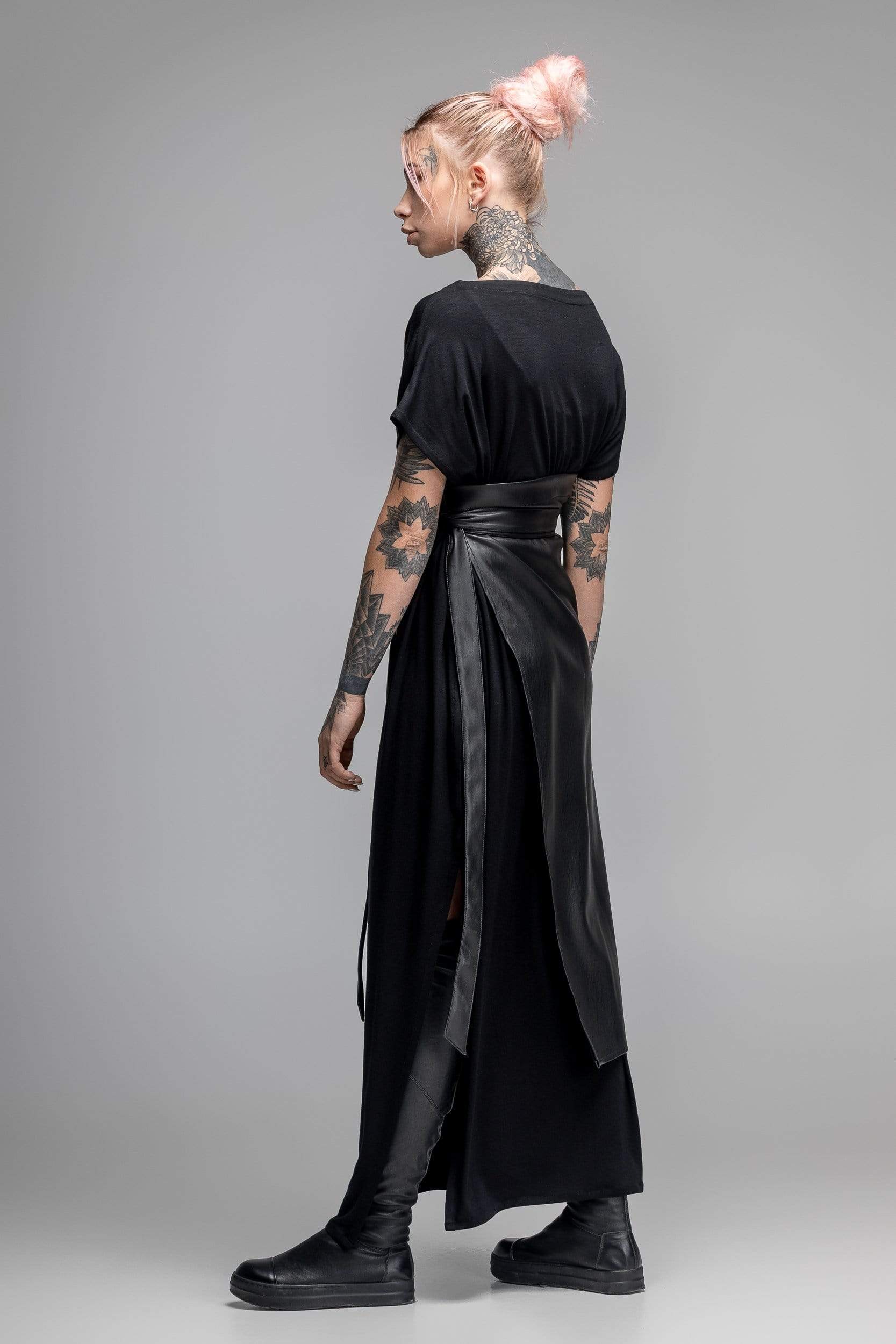 MDNT45 Dresses One size / Black Oversized black maxi dress