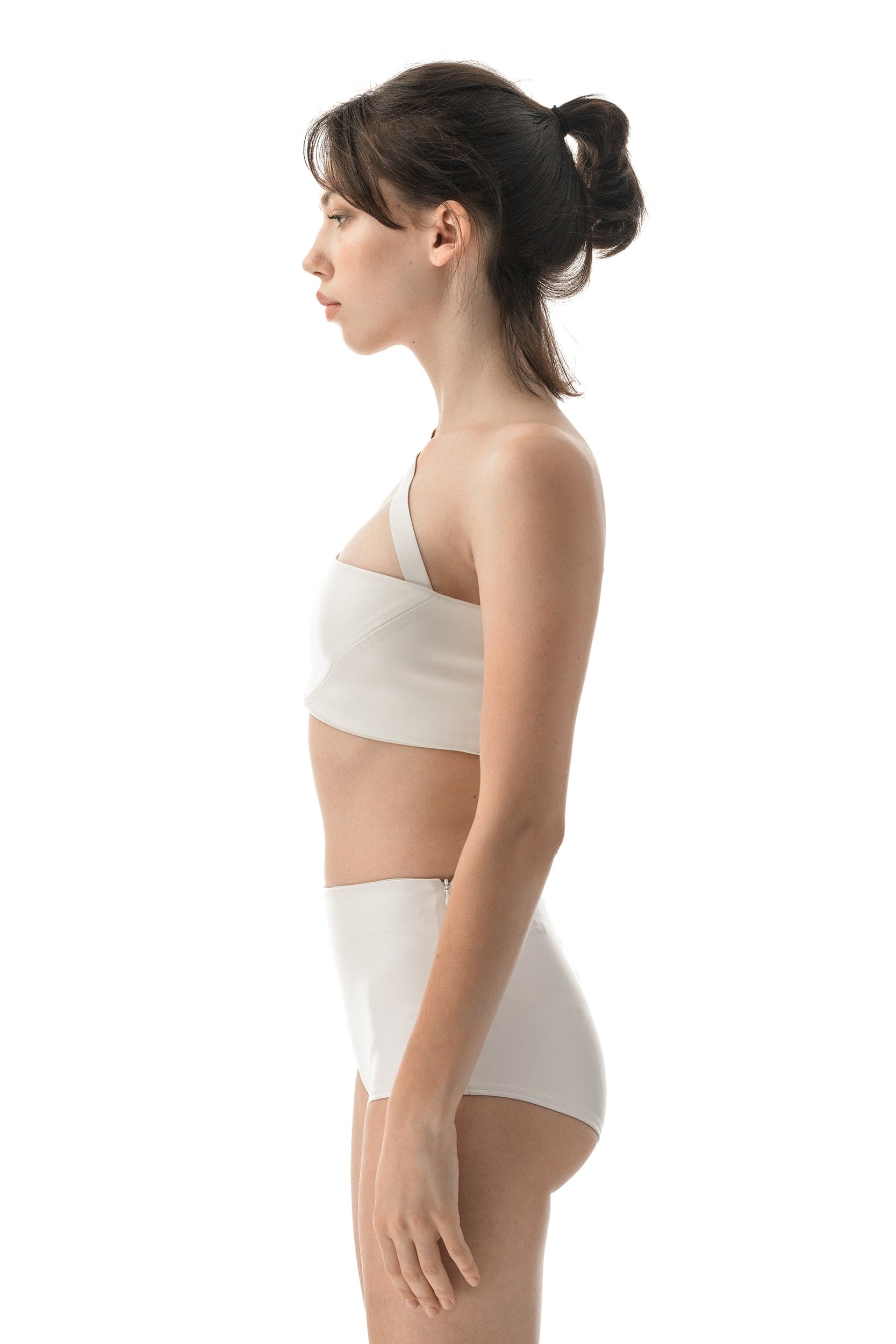 MDNT45 Leather top Zoni White