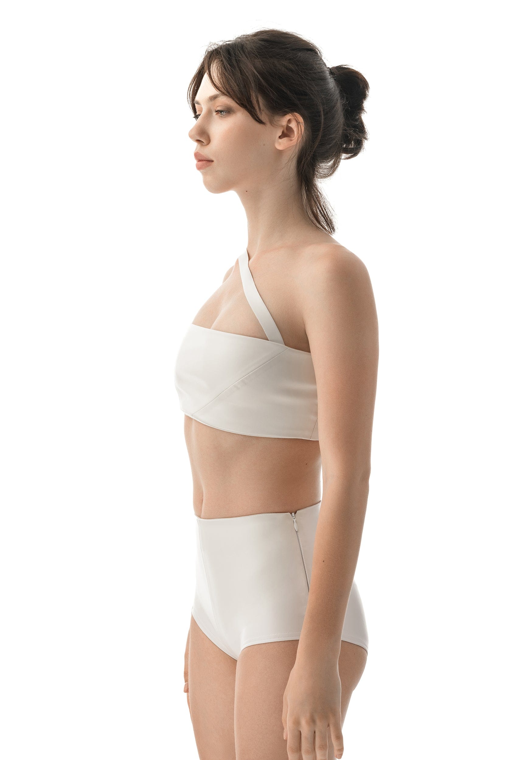 MDNT45 Leather top Zoni White