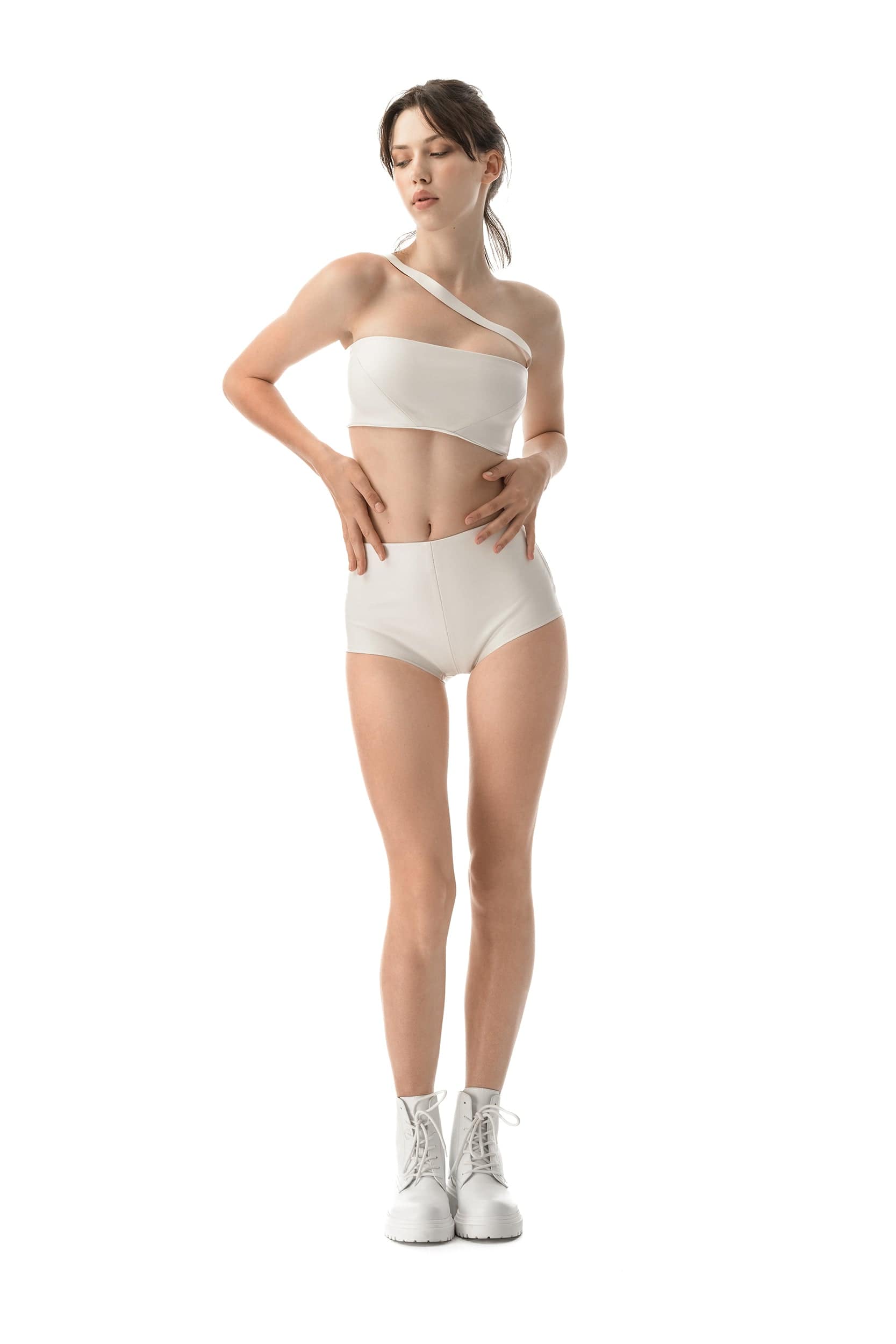 MDNT45 Leather top Zoni White