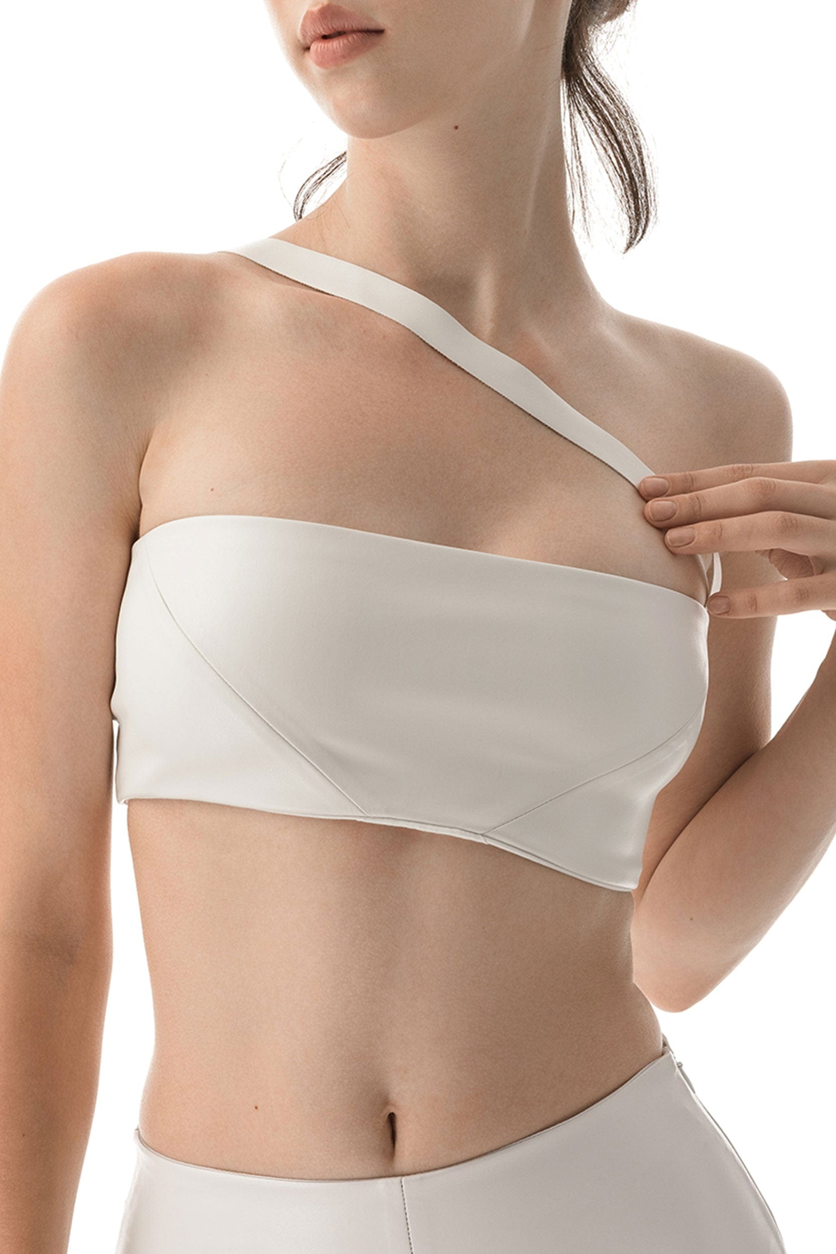 MDNT45 Leather top Zoni White