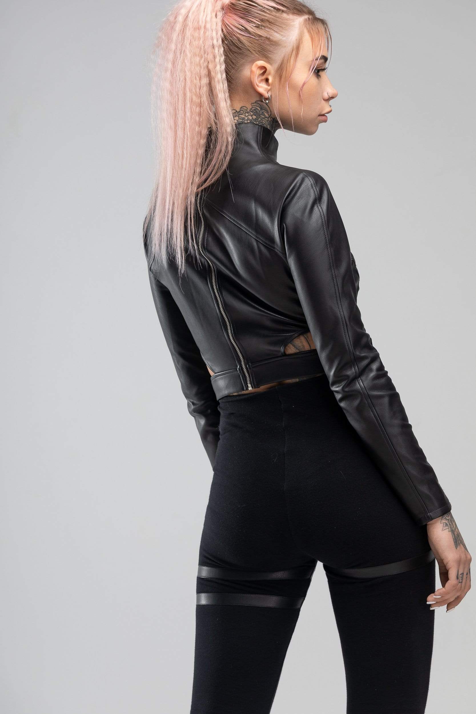 MDNT45 Sweaters, Tunics & Tops Black crop top