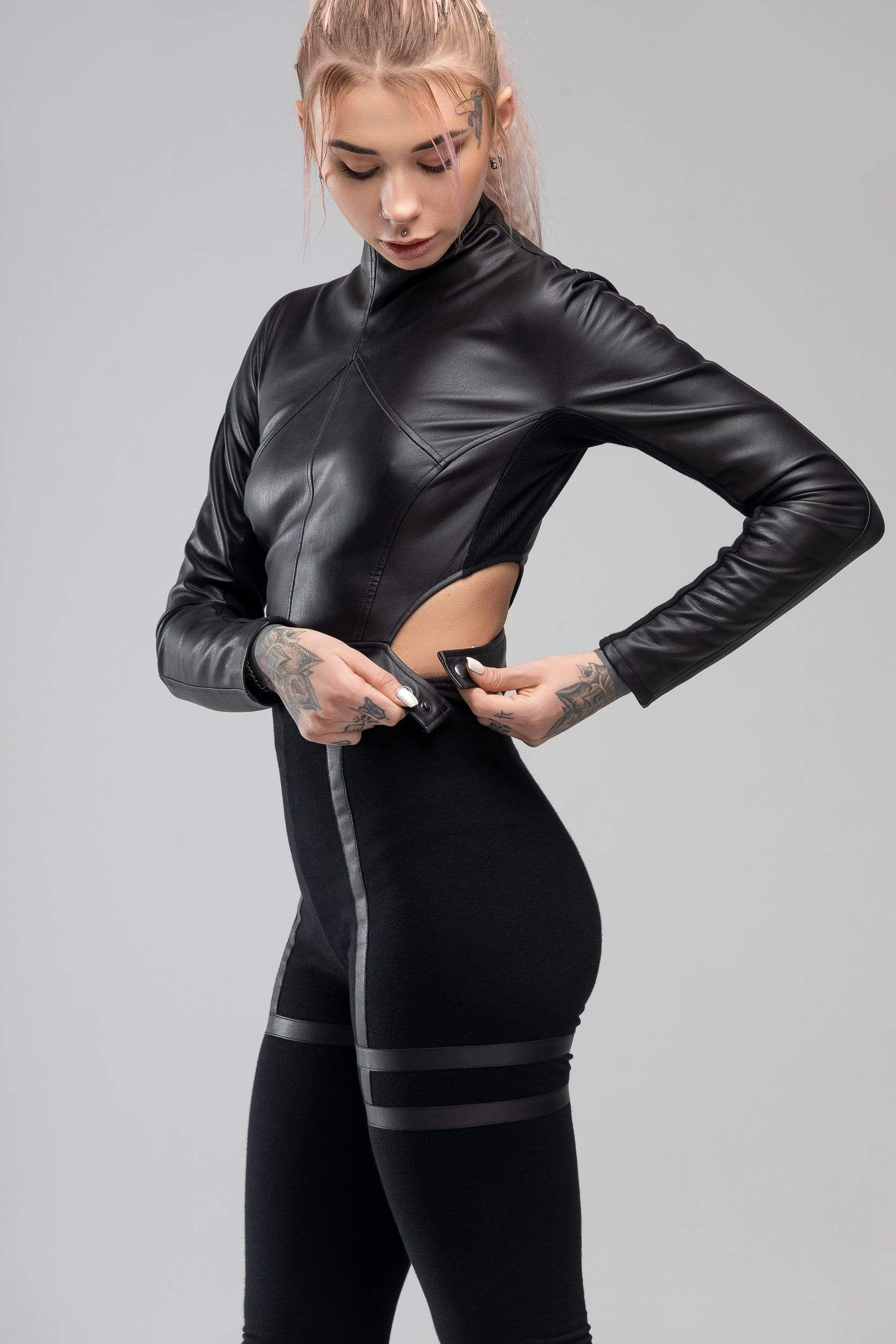 MDNT45 Sweaters, Tunics & Tops Black crop top