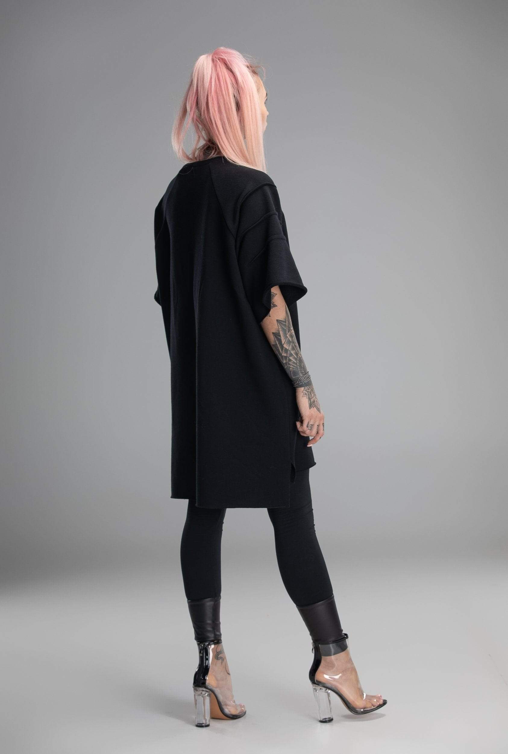 MDNT45 Sweaters, Tunics & Tops Black gothic loose tunic