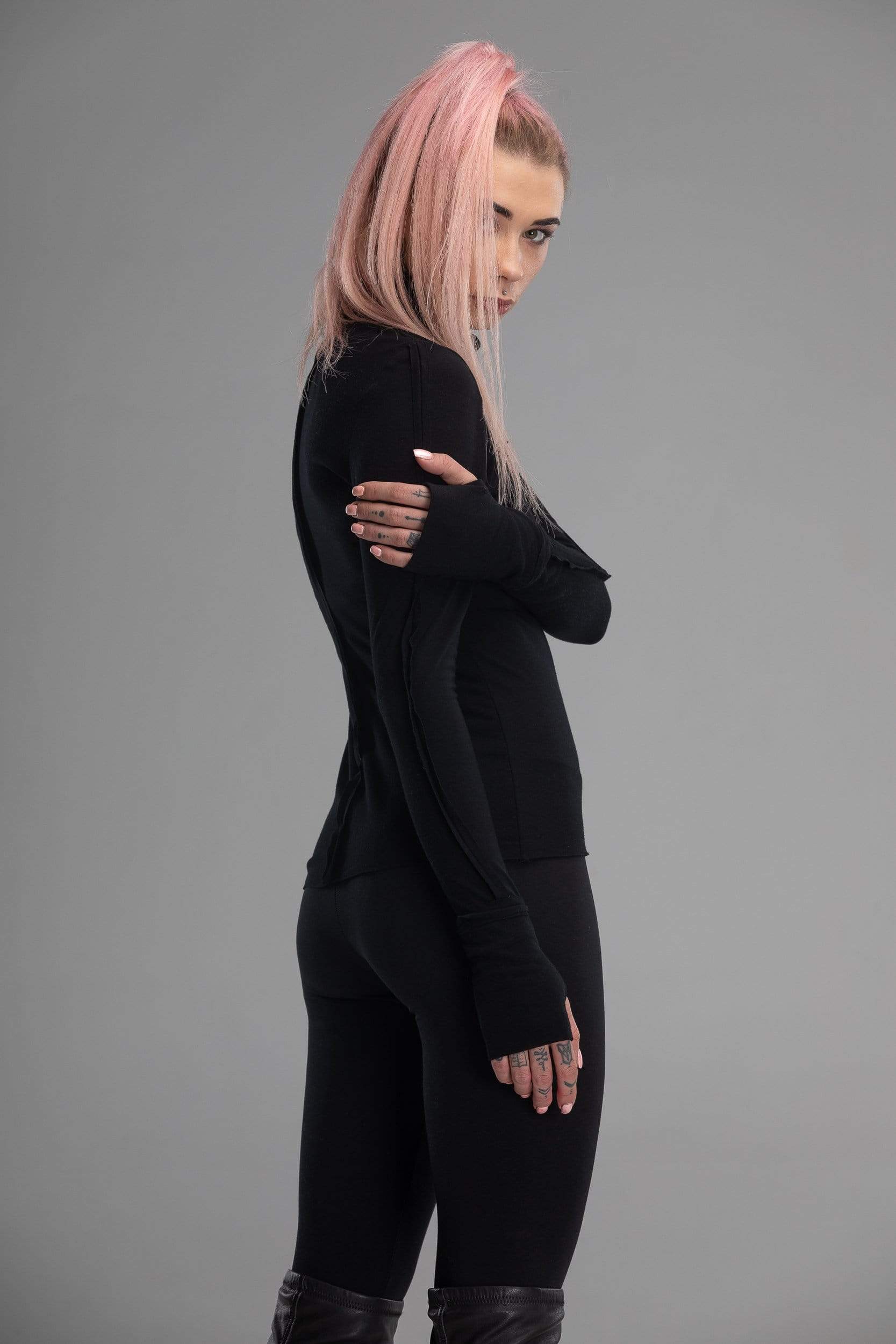MDNT45 Sweaters, Tunics & Tops Black turtleneck top