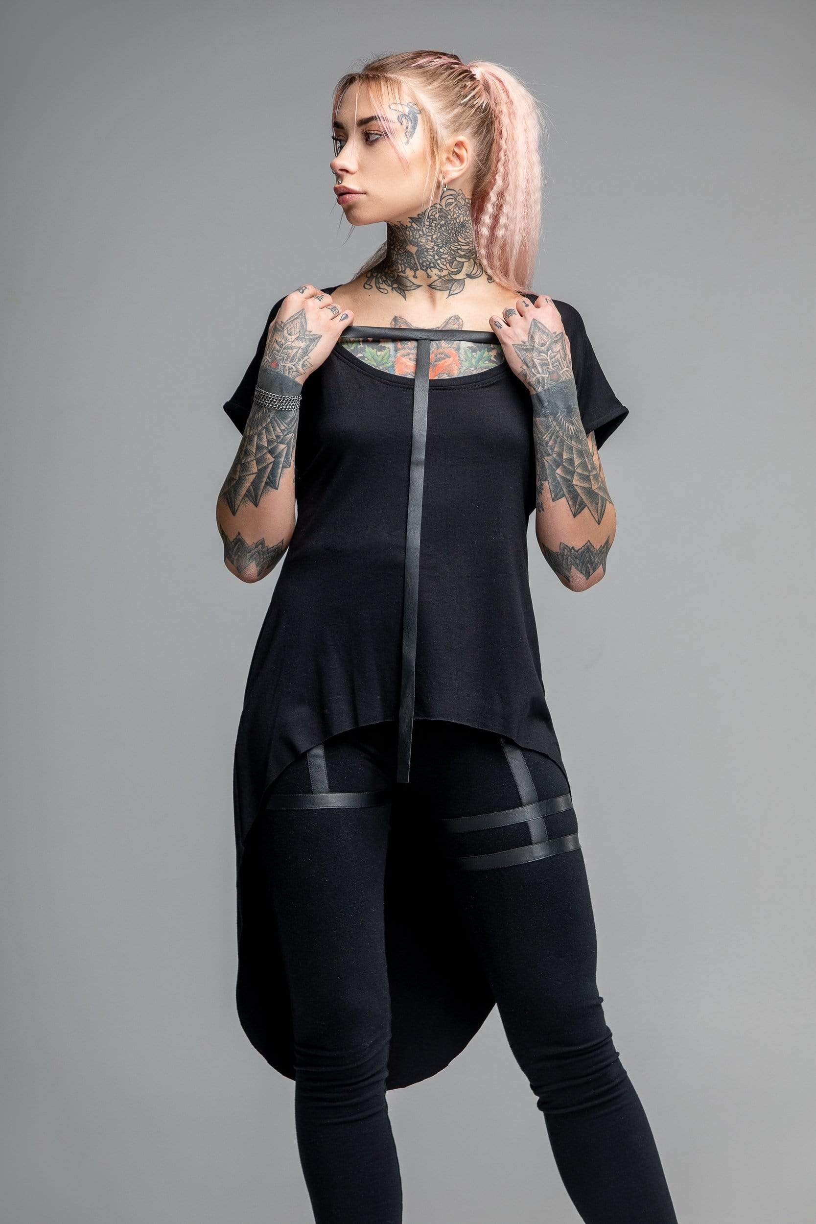 MDNT45 Sweaters, Tunics & Tops Women Black Train Tunic