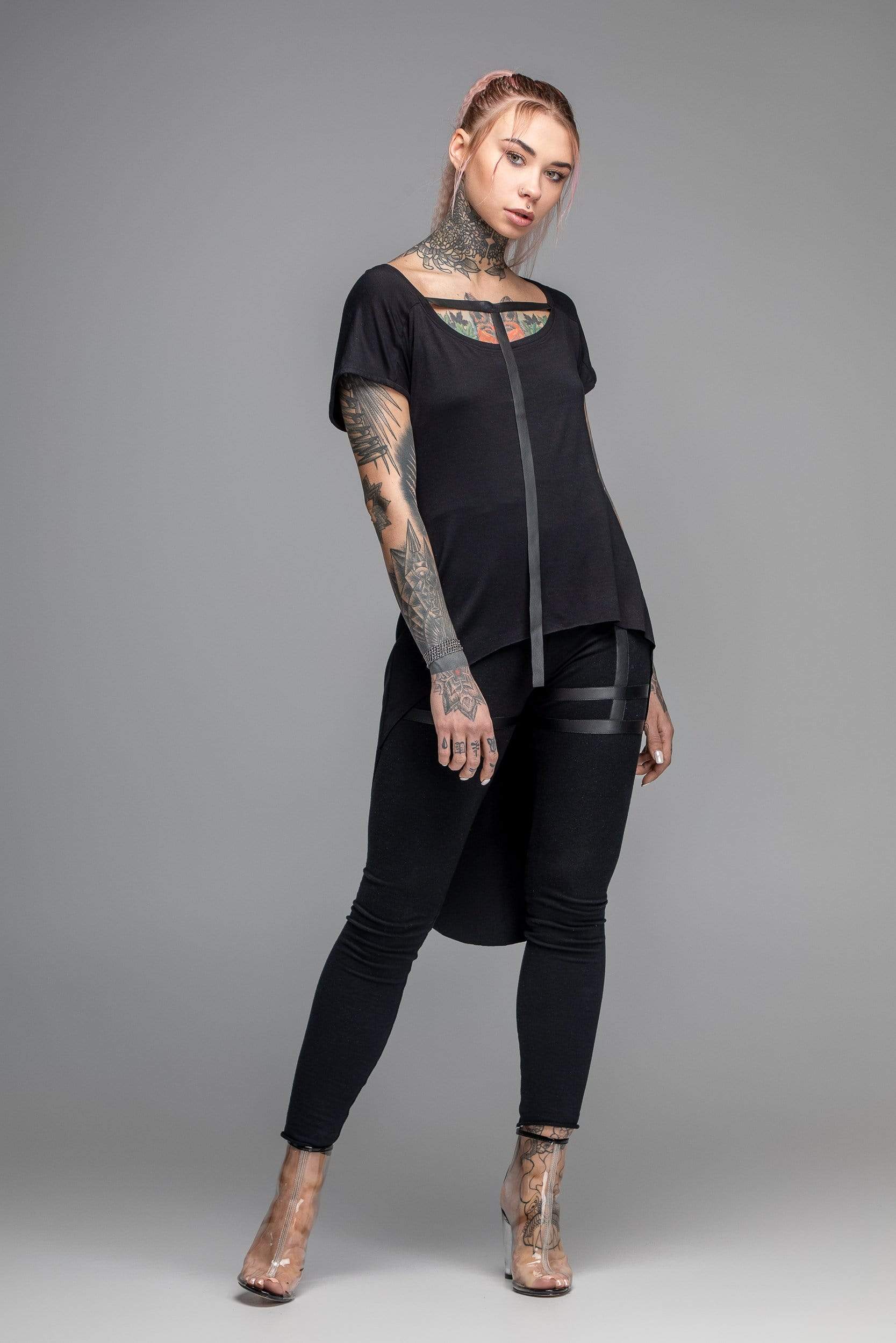 MDNT45 Sweaters, Tunics & Tops Women Black Train Tunic