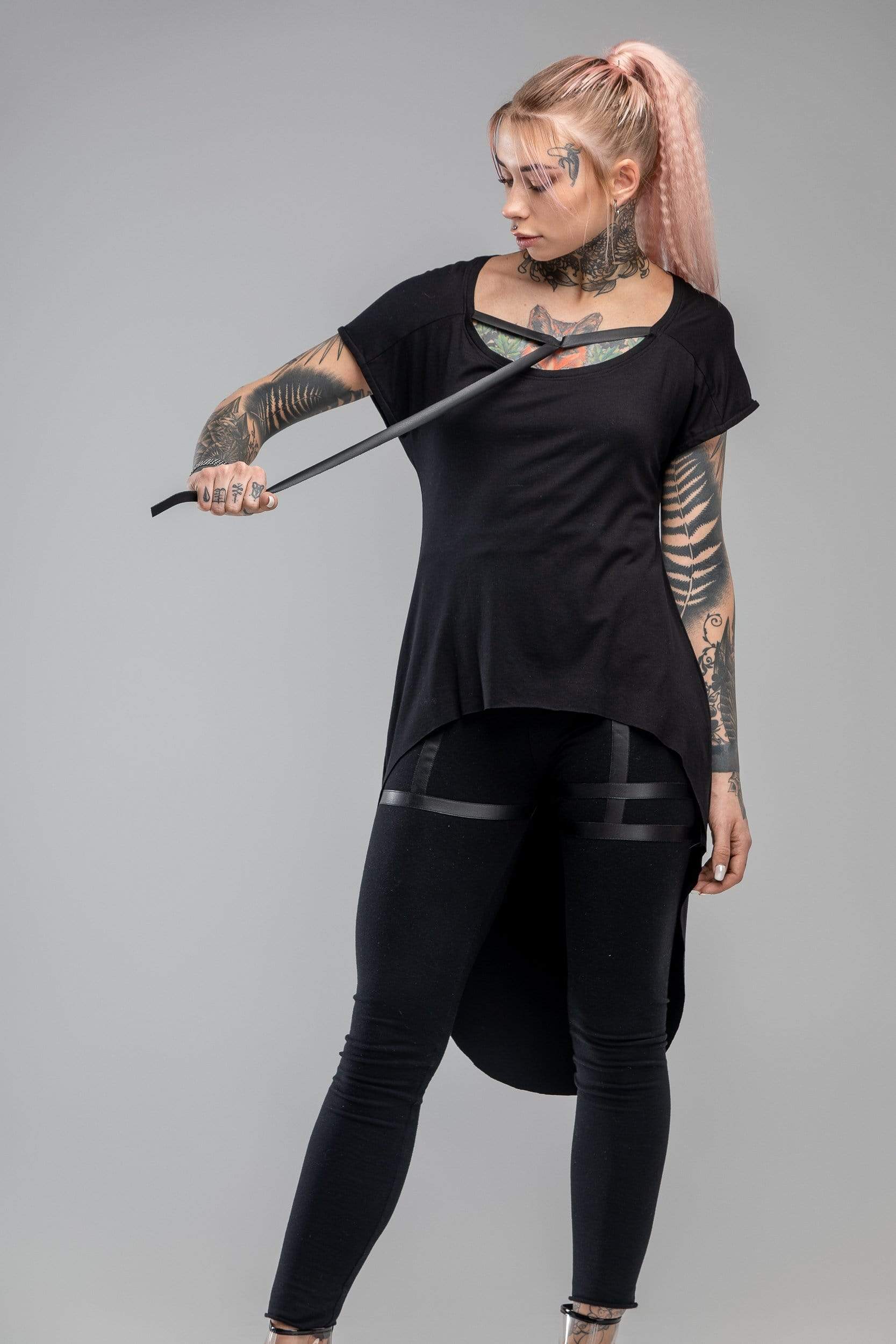MDNT45 Sweaters, Tunics & Tops Women Black Train Tunic