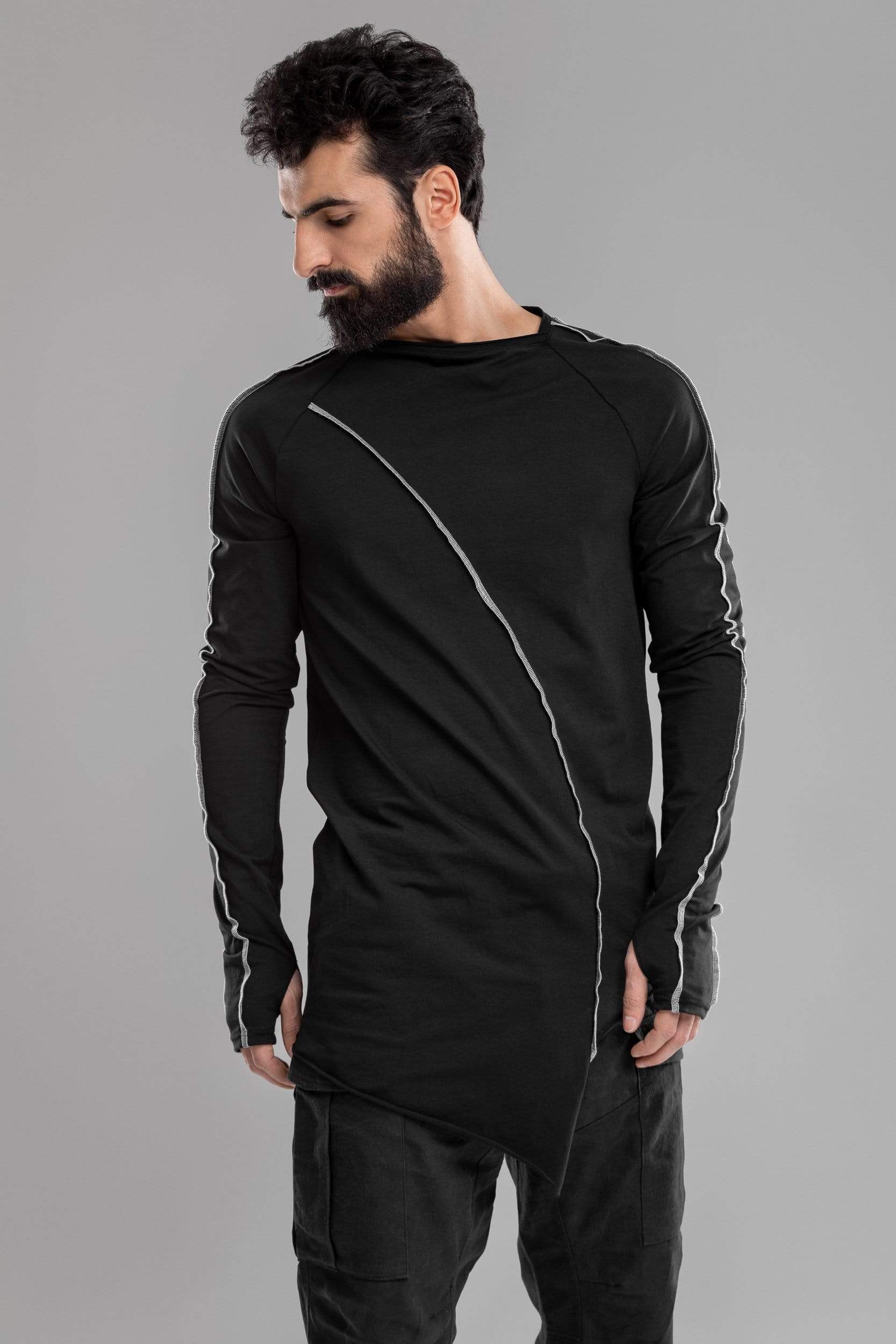 MDNT45 Tops & T-shirts Black asymmetric jumper