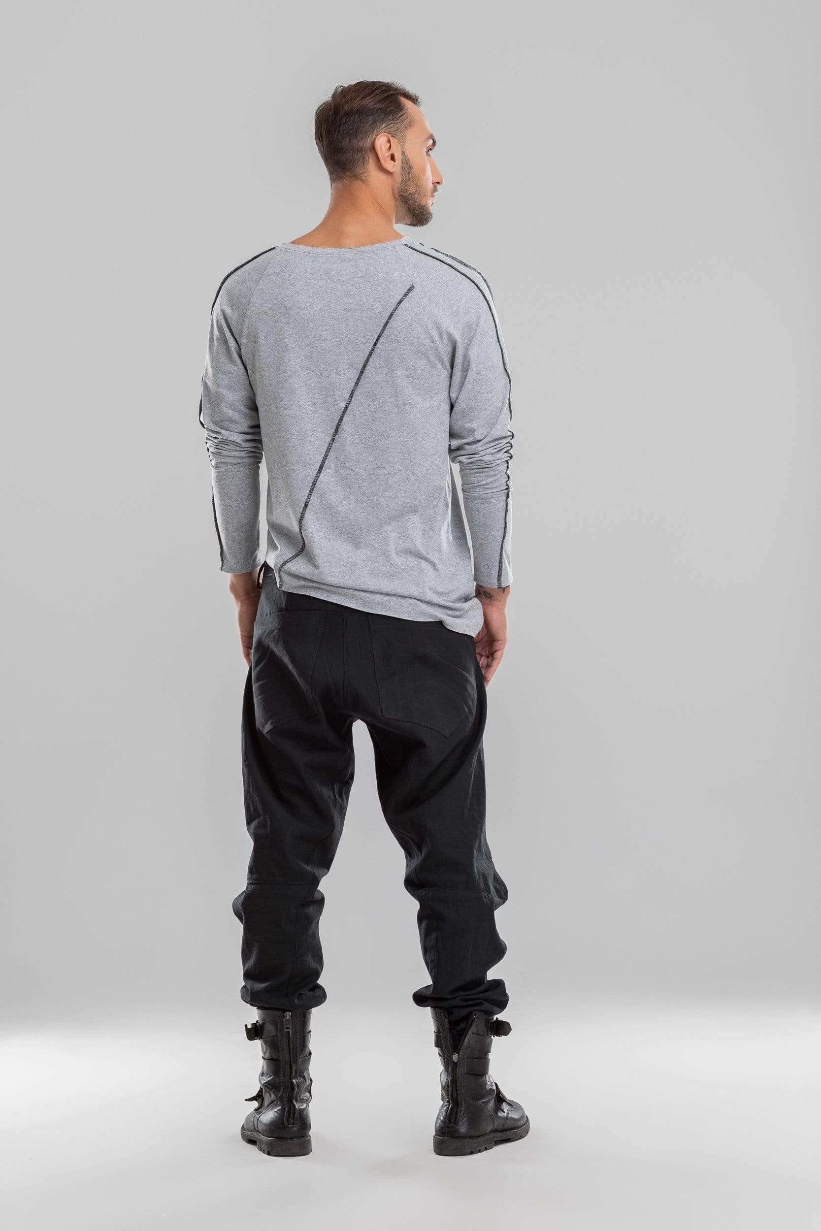 MDNT45 Tops & T-shirts Grey asymmetric jumper