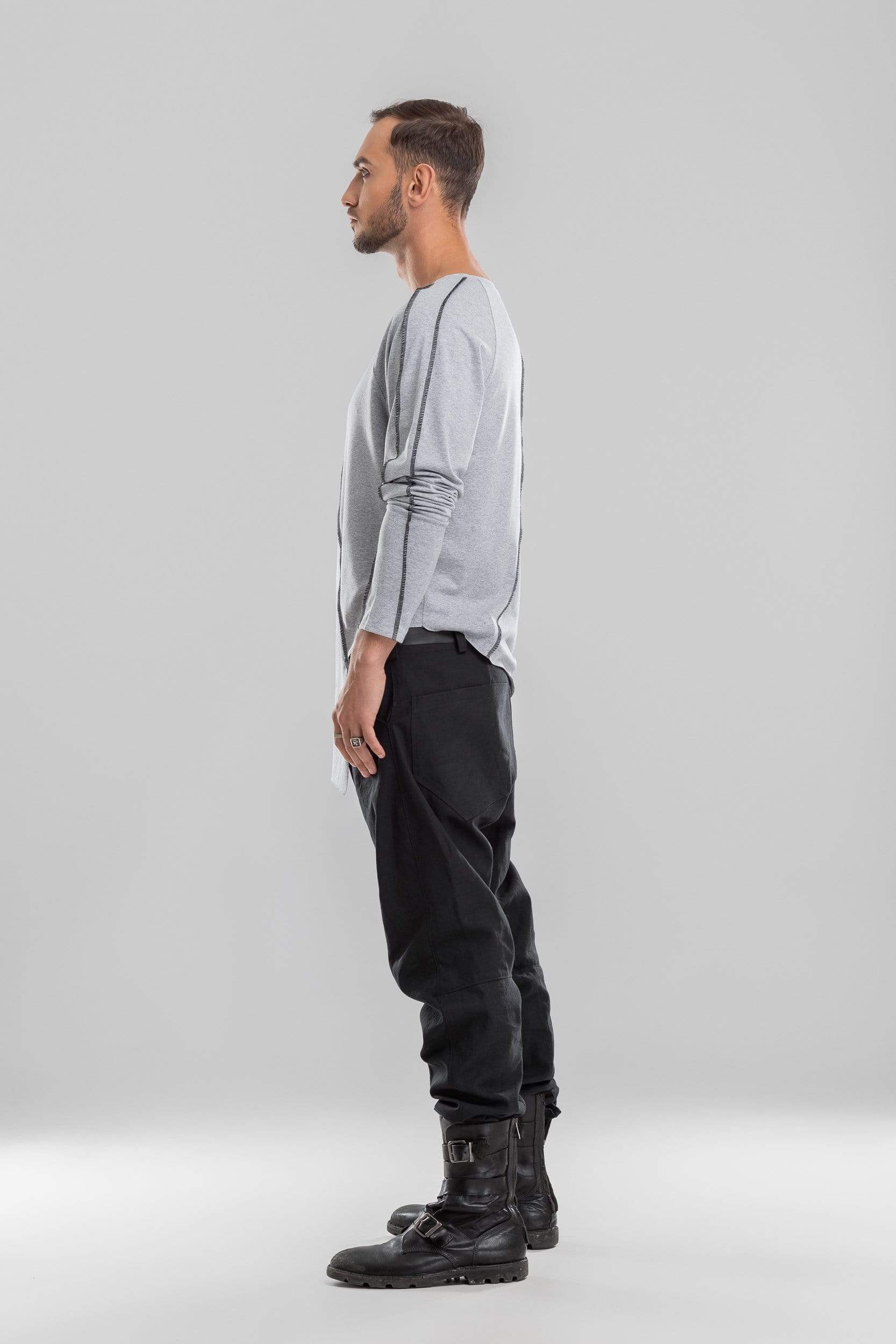 MDNT45 Tops & T-shirts Grey asymmetric jumper