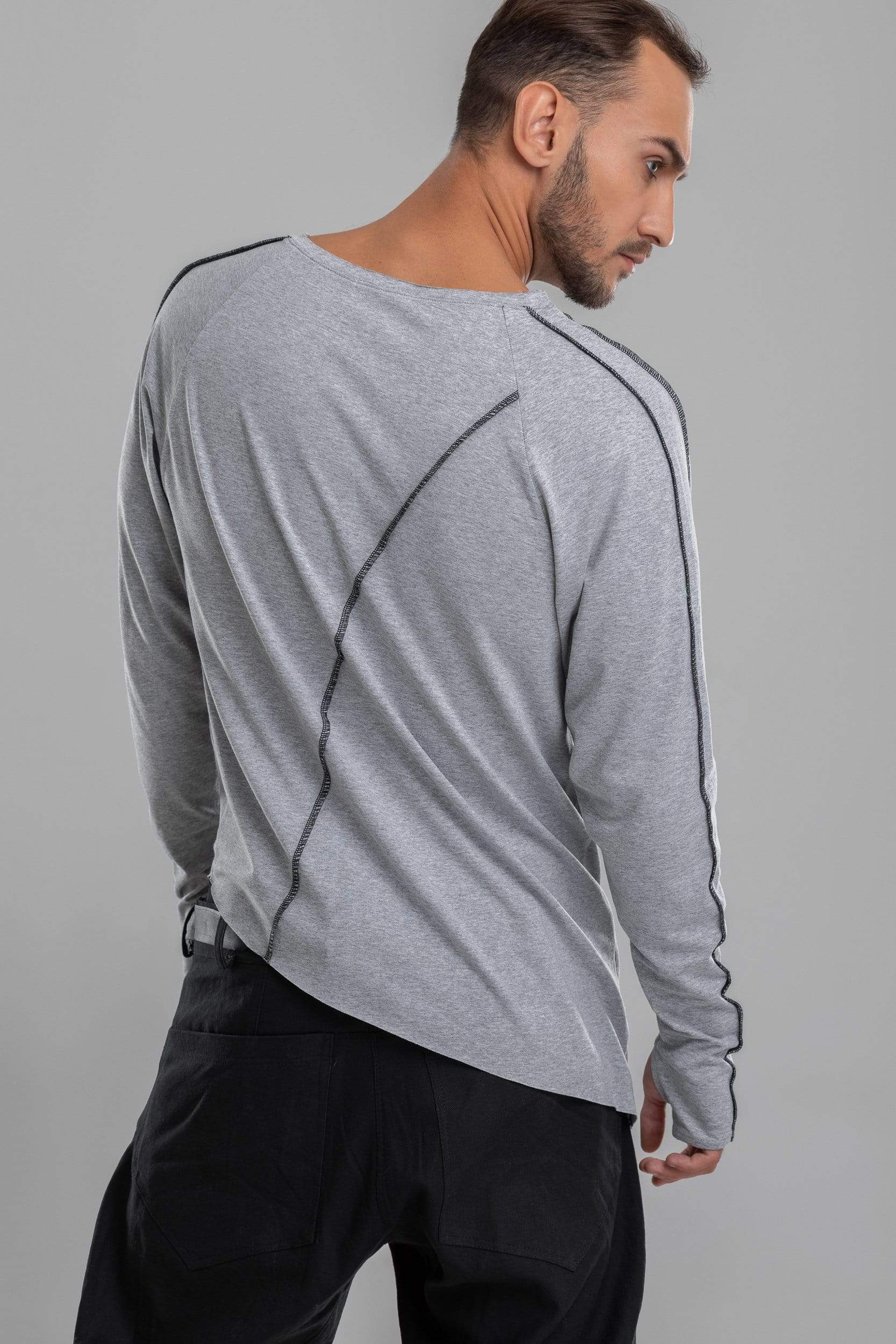 MDNT45 Tops & T-shirts Grey asymmetric jumper