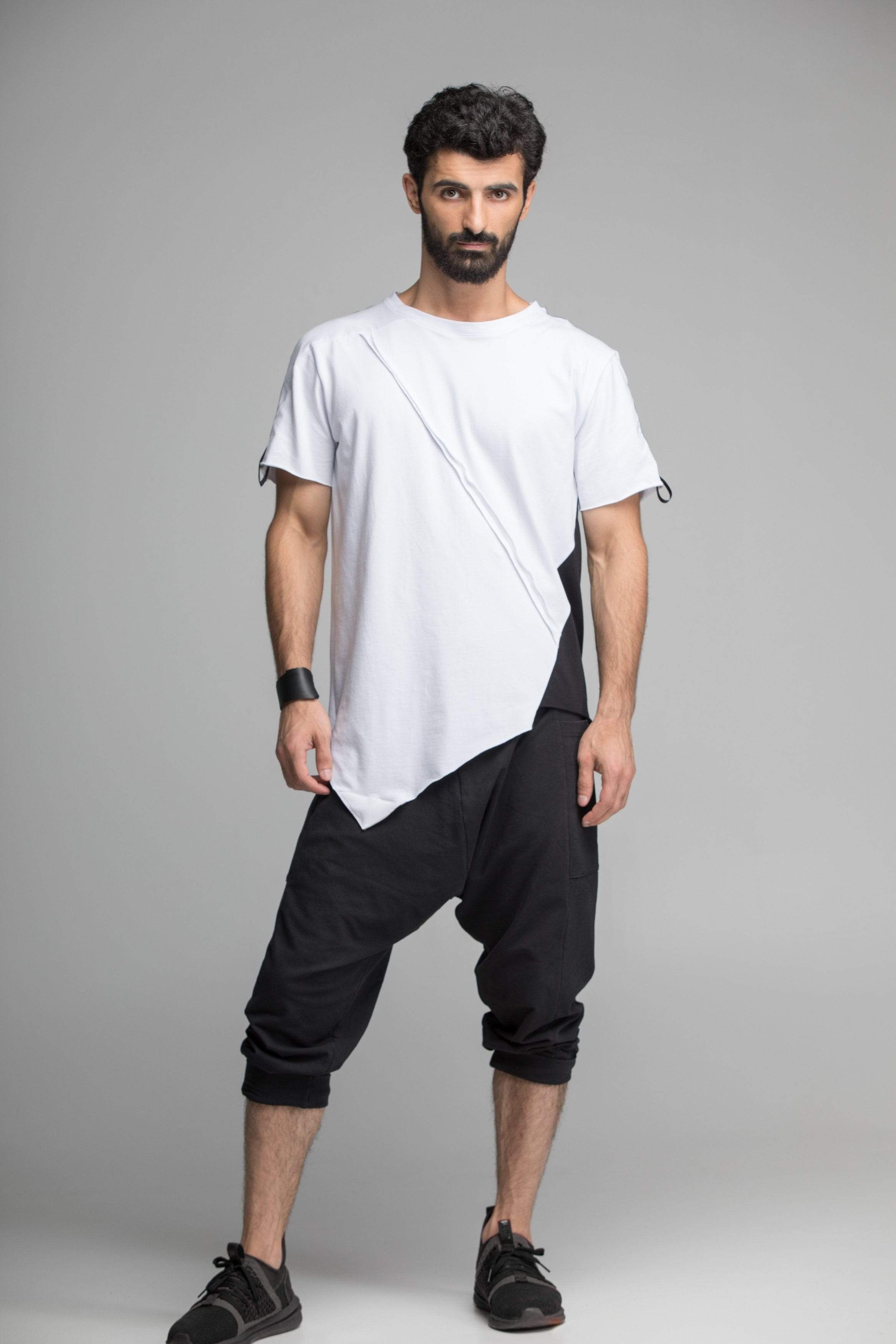 MDNT45 Tops & T-shirts White and black men's T-shirt