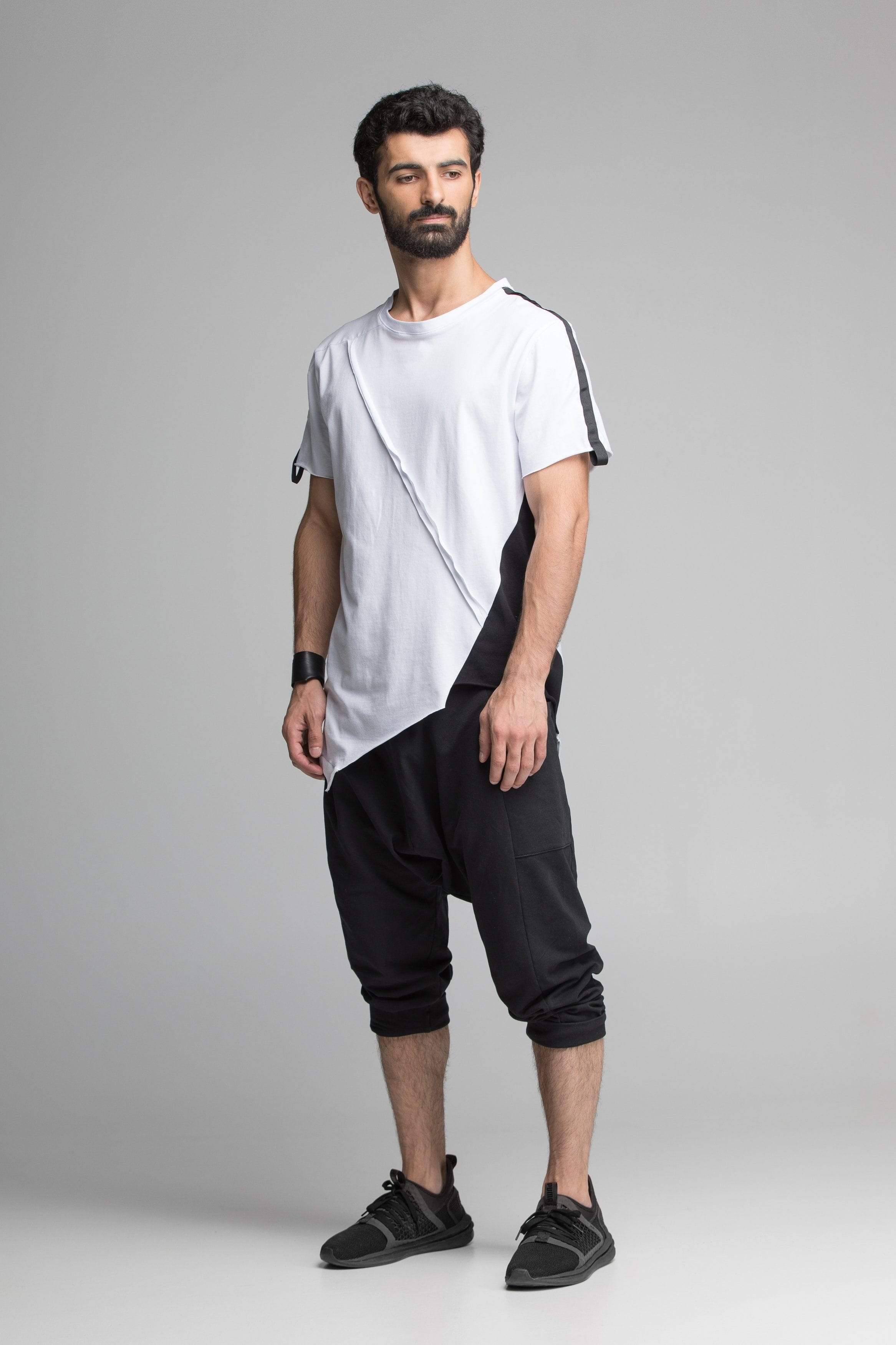 MDNT45 Tops & T-shirts White and black men's T-shirt