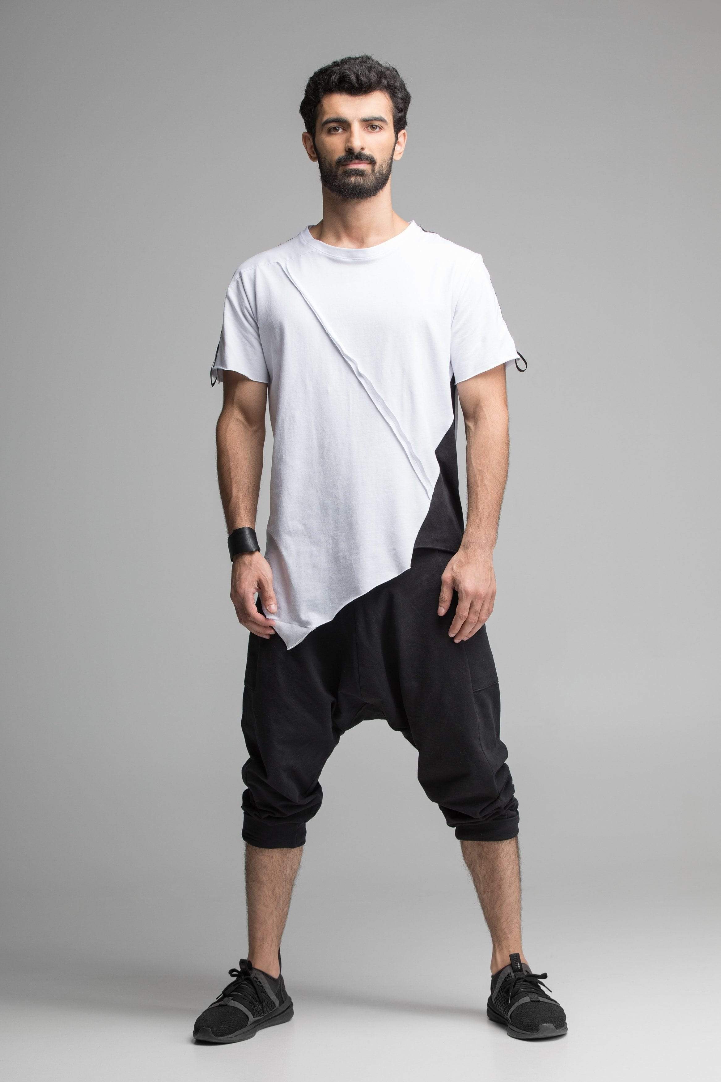 MDNT45 Tops & T-shirts White and black men's T-shirt