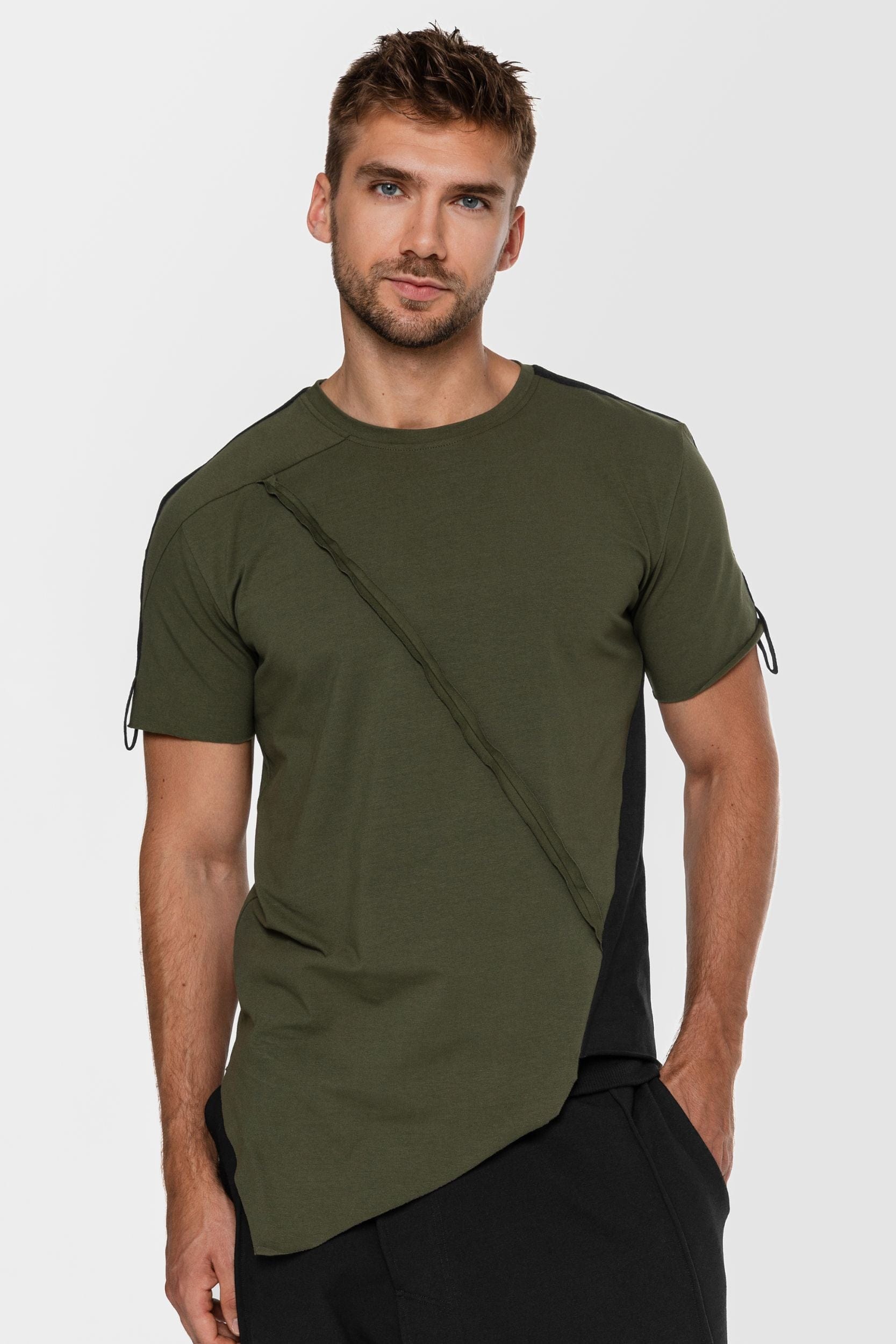 MDNT45 Two-tone geometric T-shirt