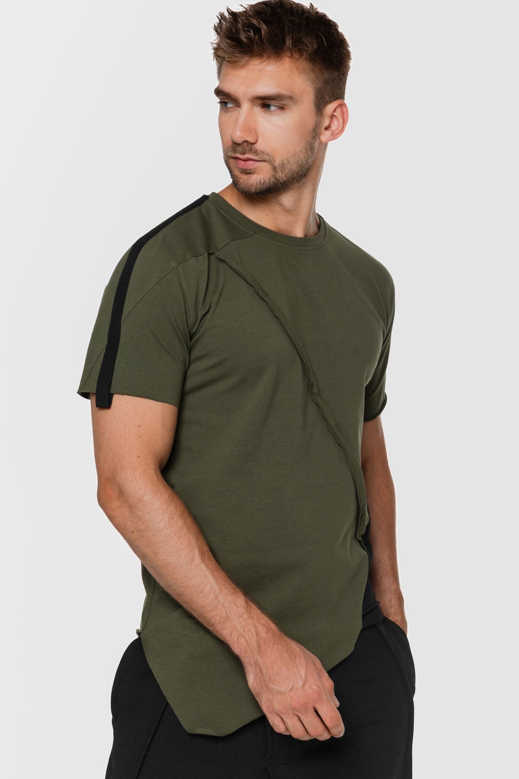 MDNT45 Two-tone geometric T-shirt