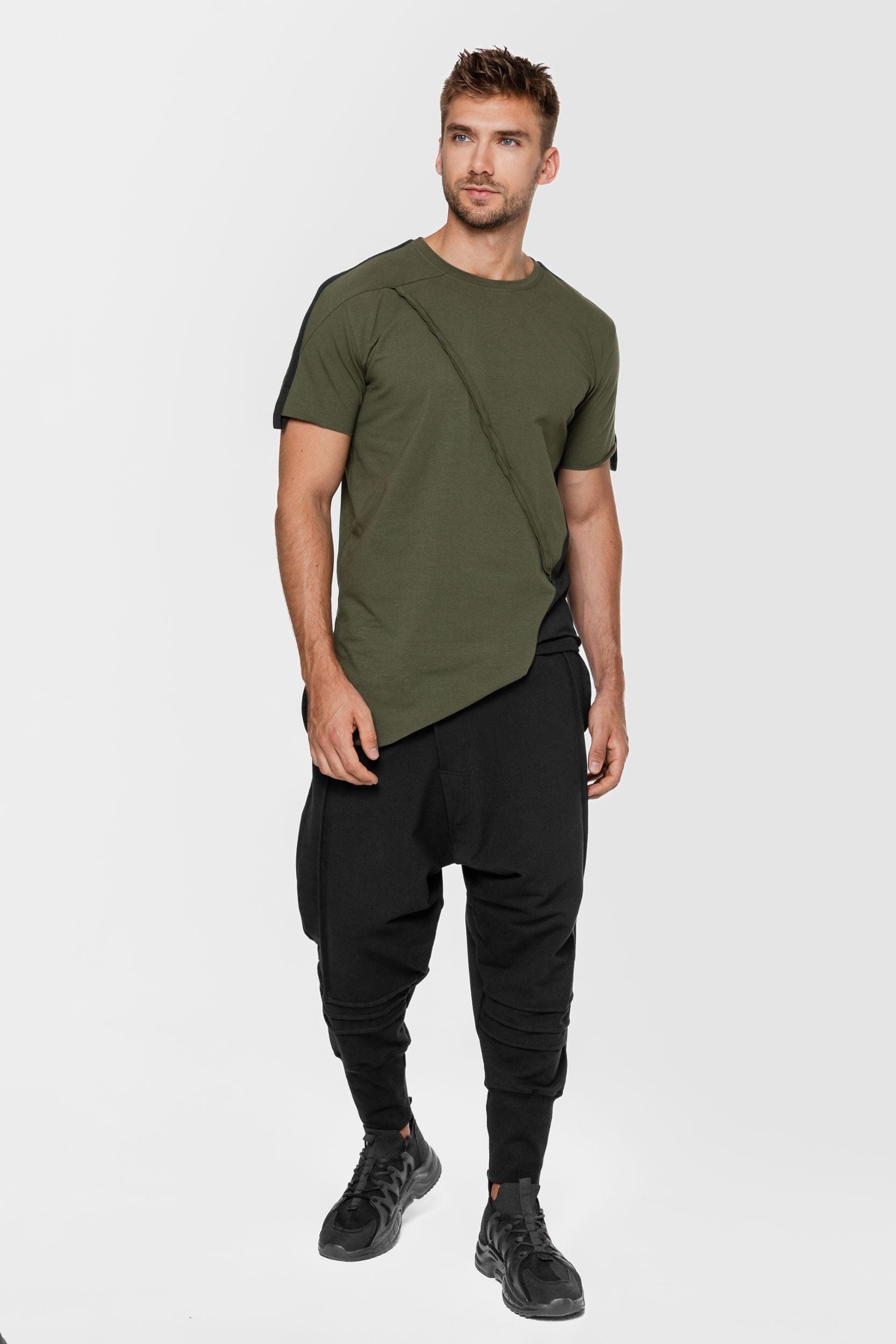 MDNT45 Two-tone geometric T-shirt