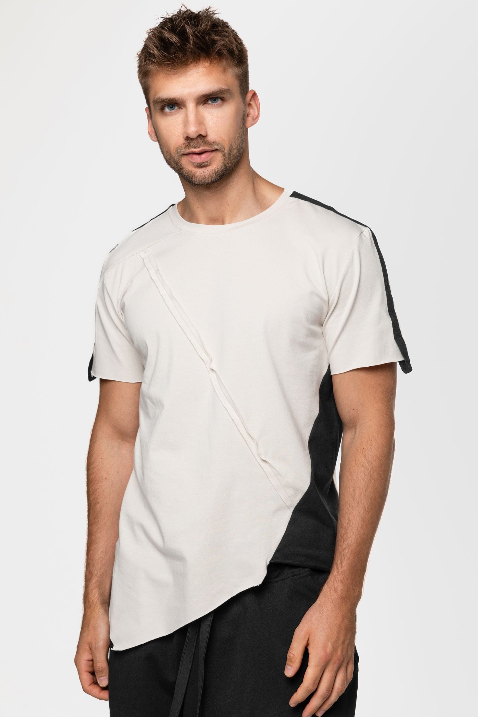 MDNT45 Two-tone geometric T-shirt