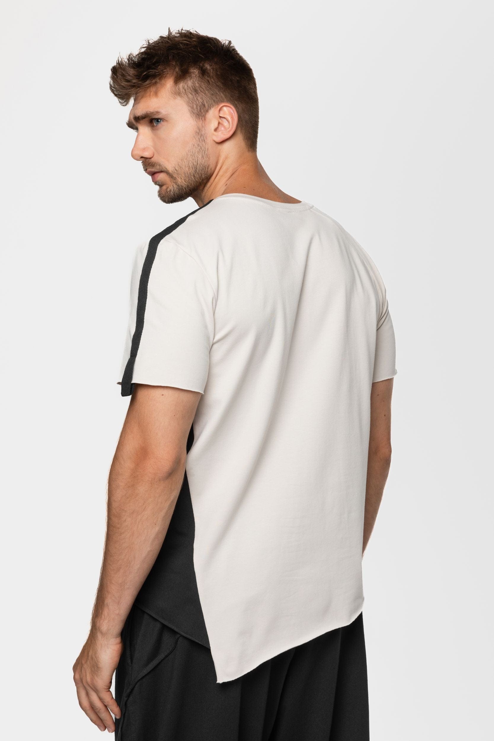 MDNT45 Two-tone geometric T-shirt