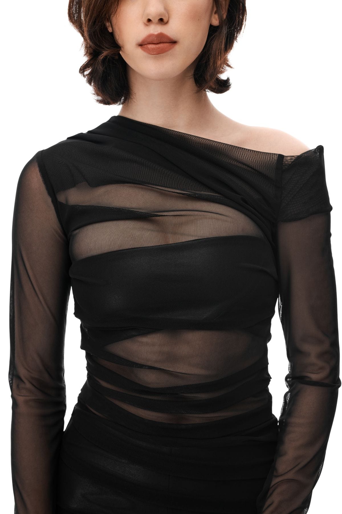 MDNT45 Viraya textured dress