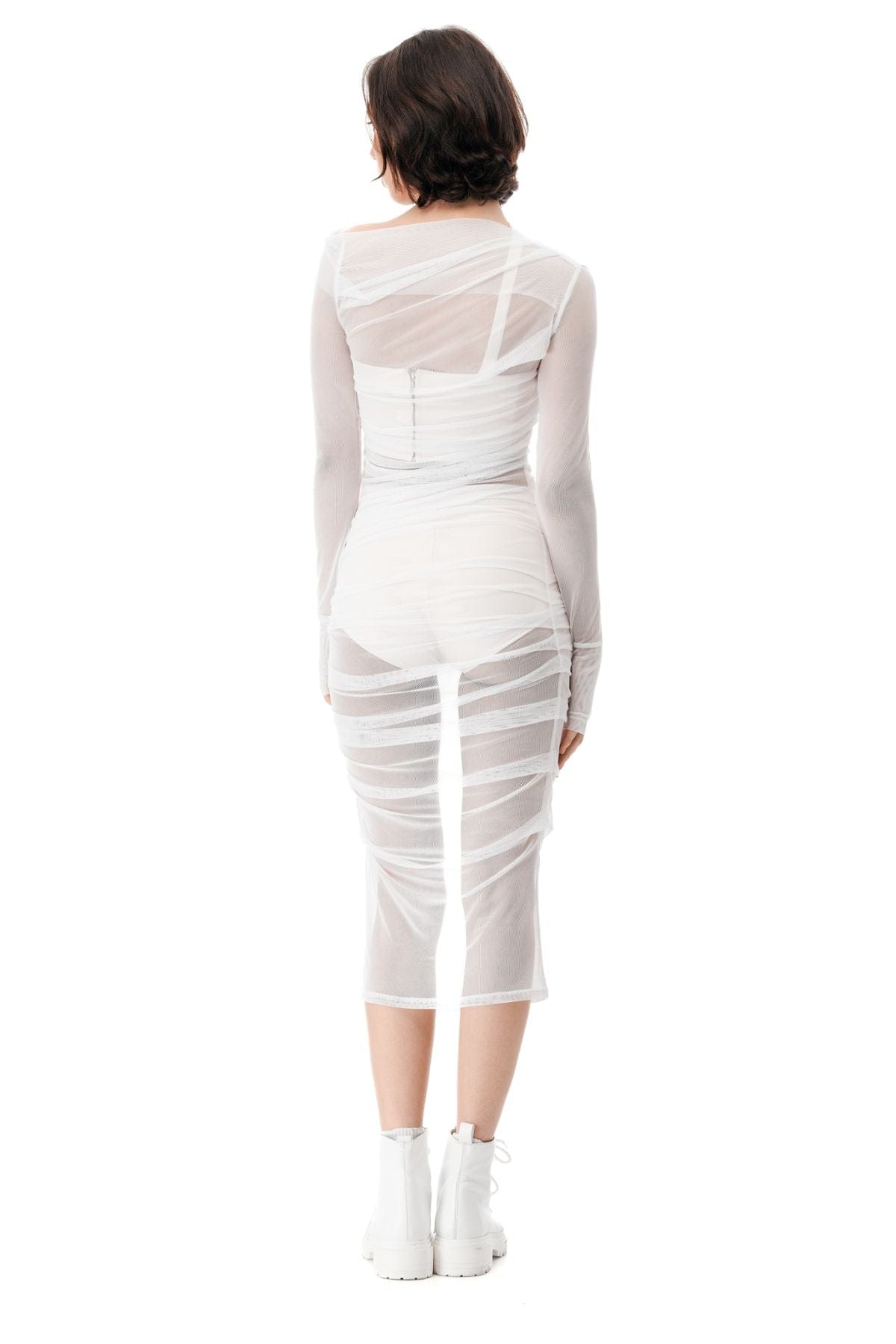 MDNT45 Viraya textured dress