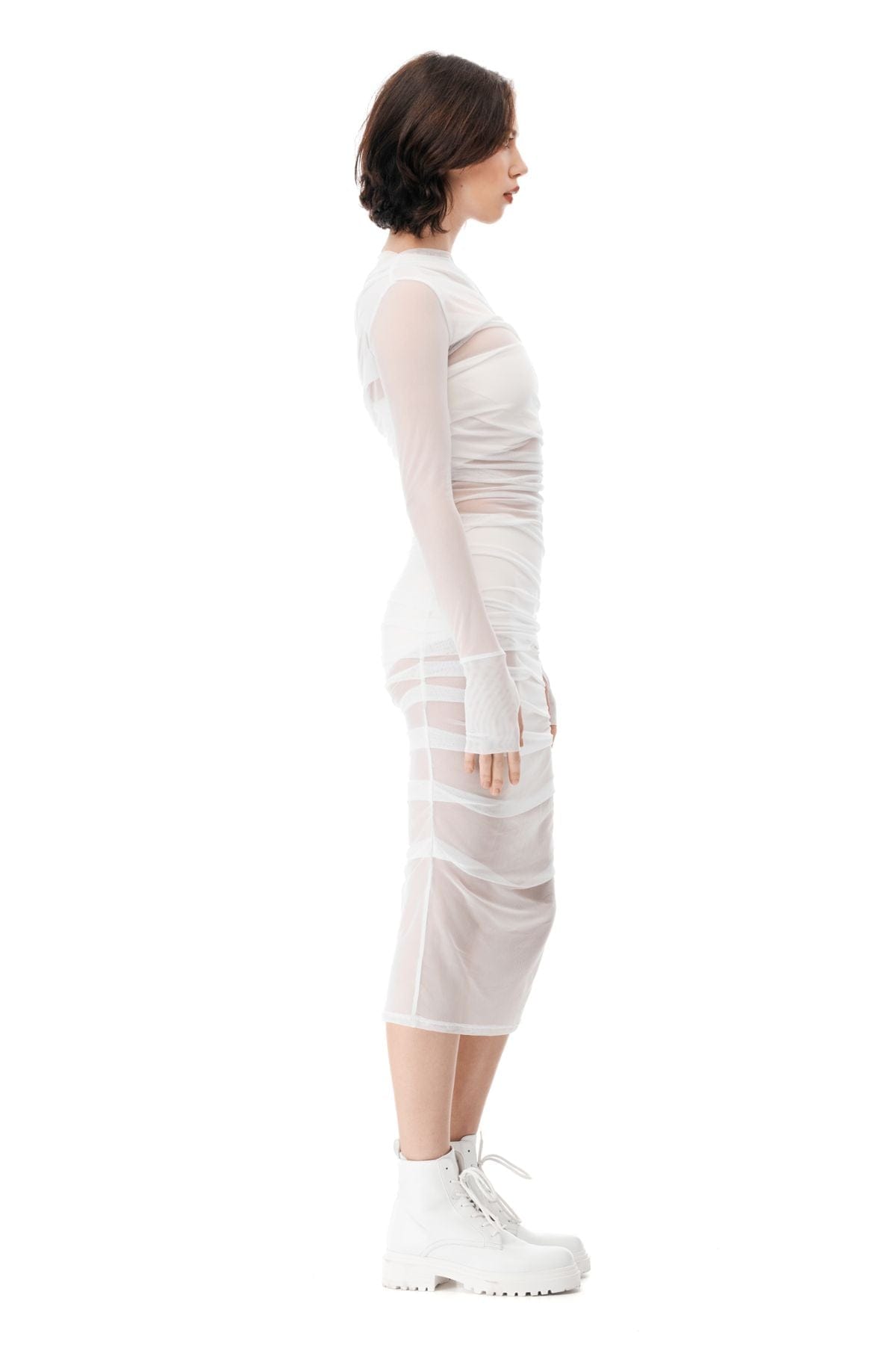 MDNT45 Viraya textured dress