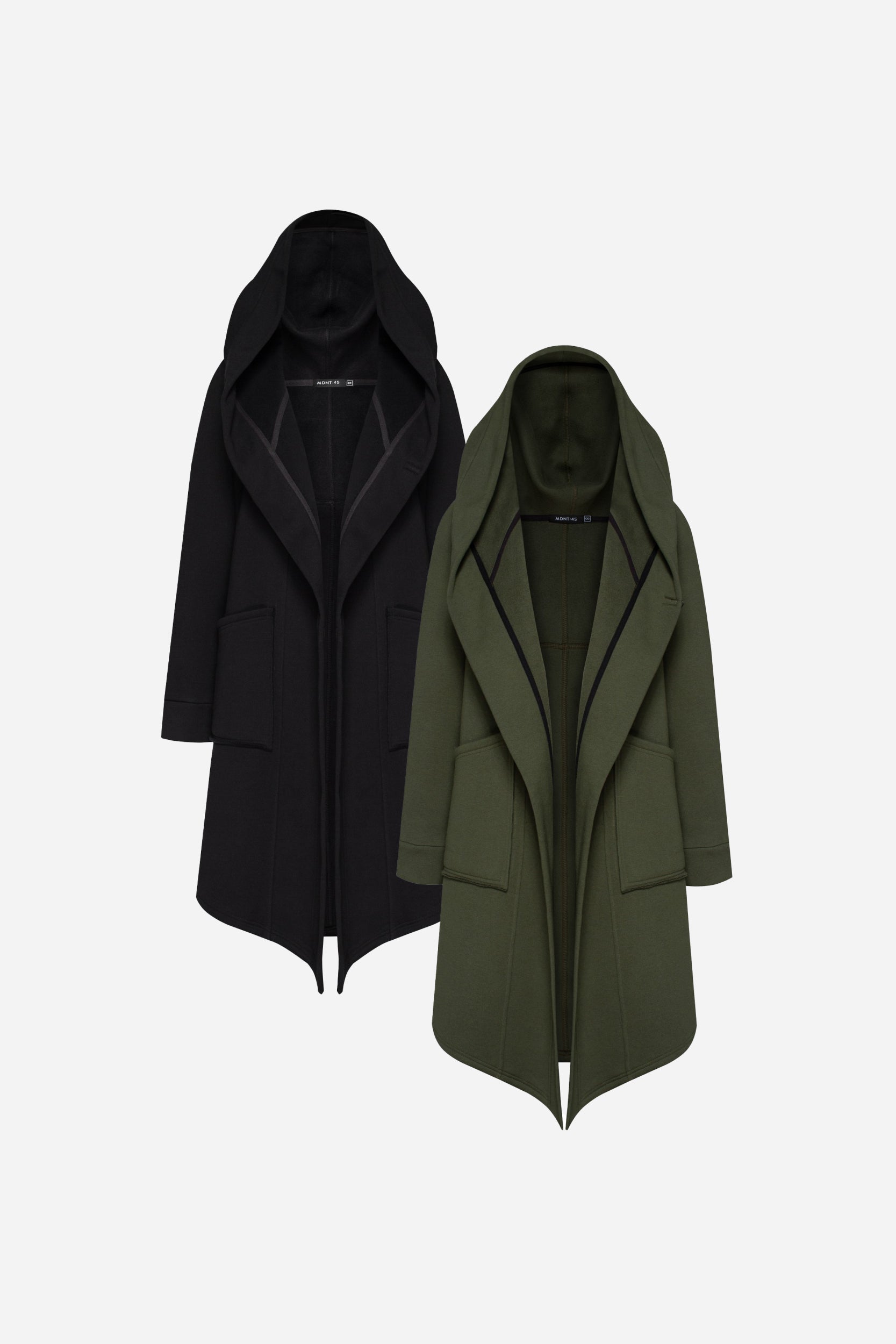 Bundle: Black & Khaki Hooded Fleece Jacket