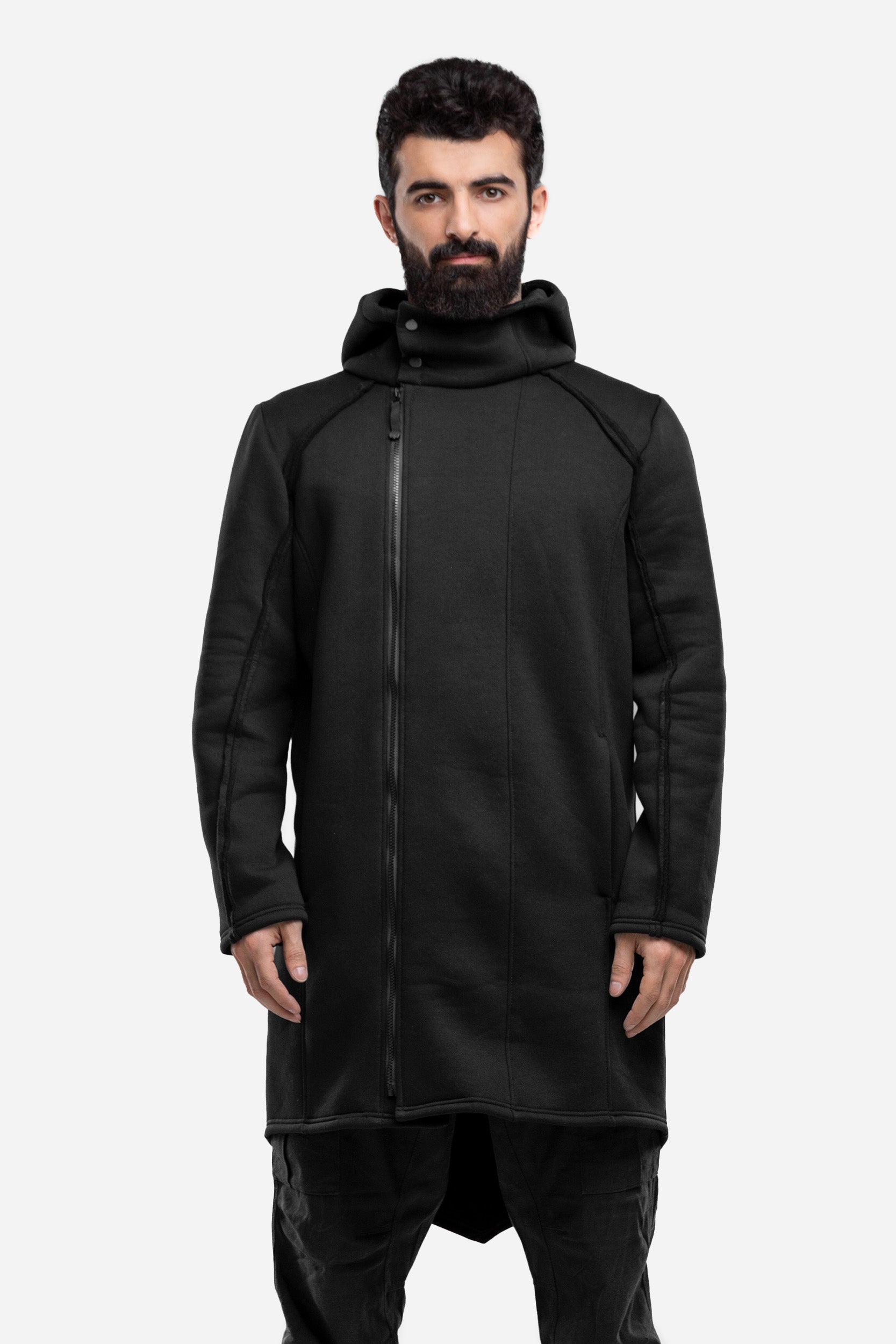 Asymmetric Hooded Coat
