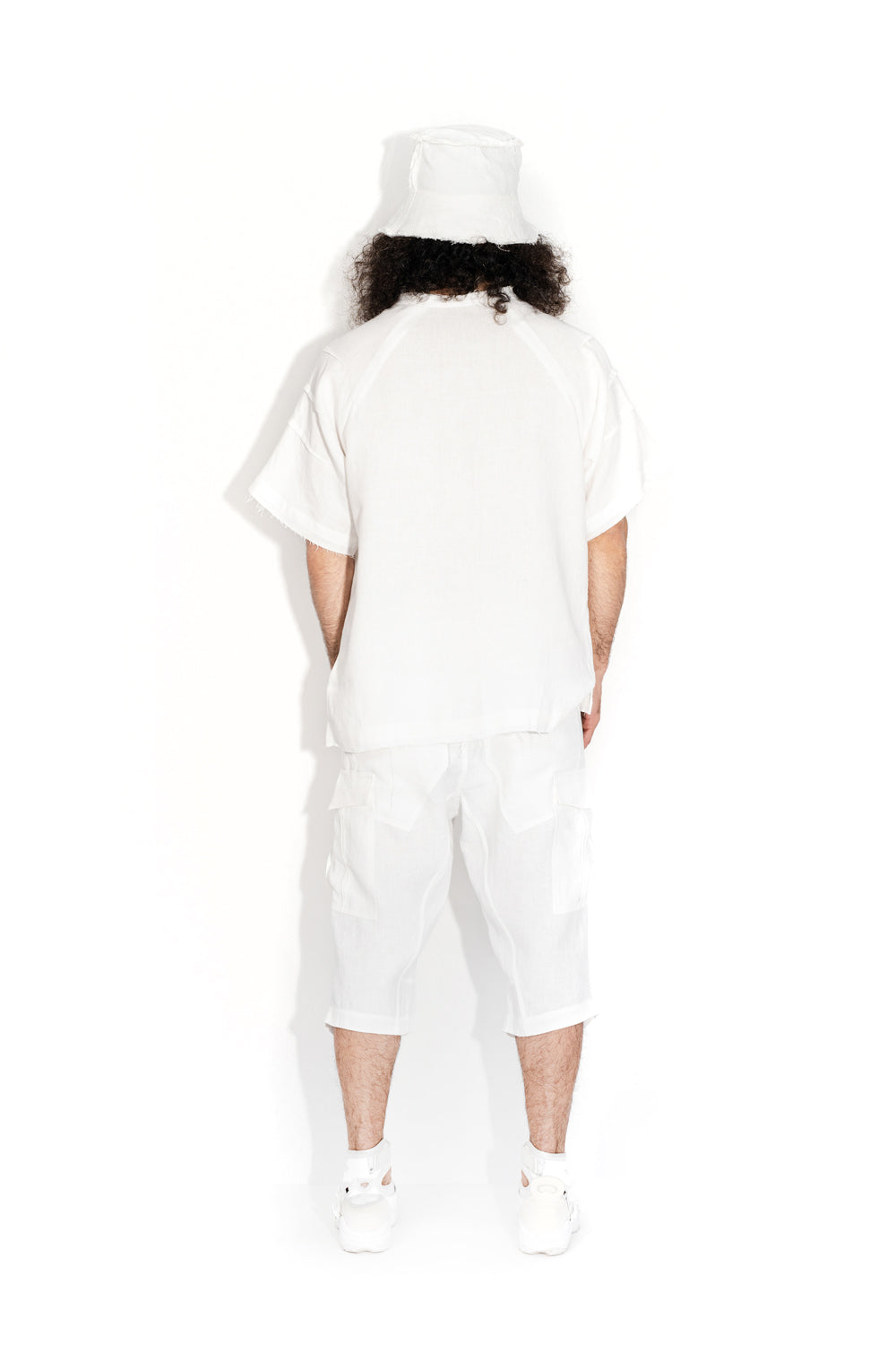 Cargo linen shorts