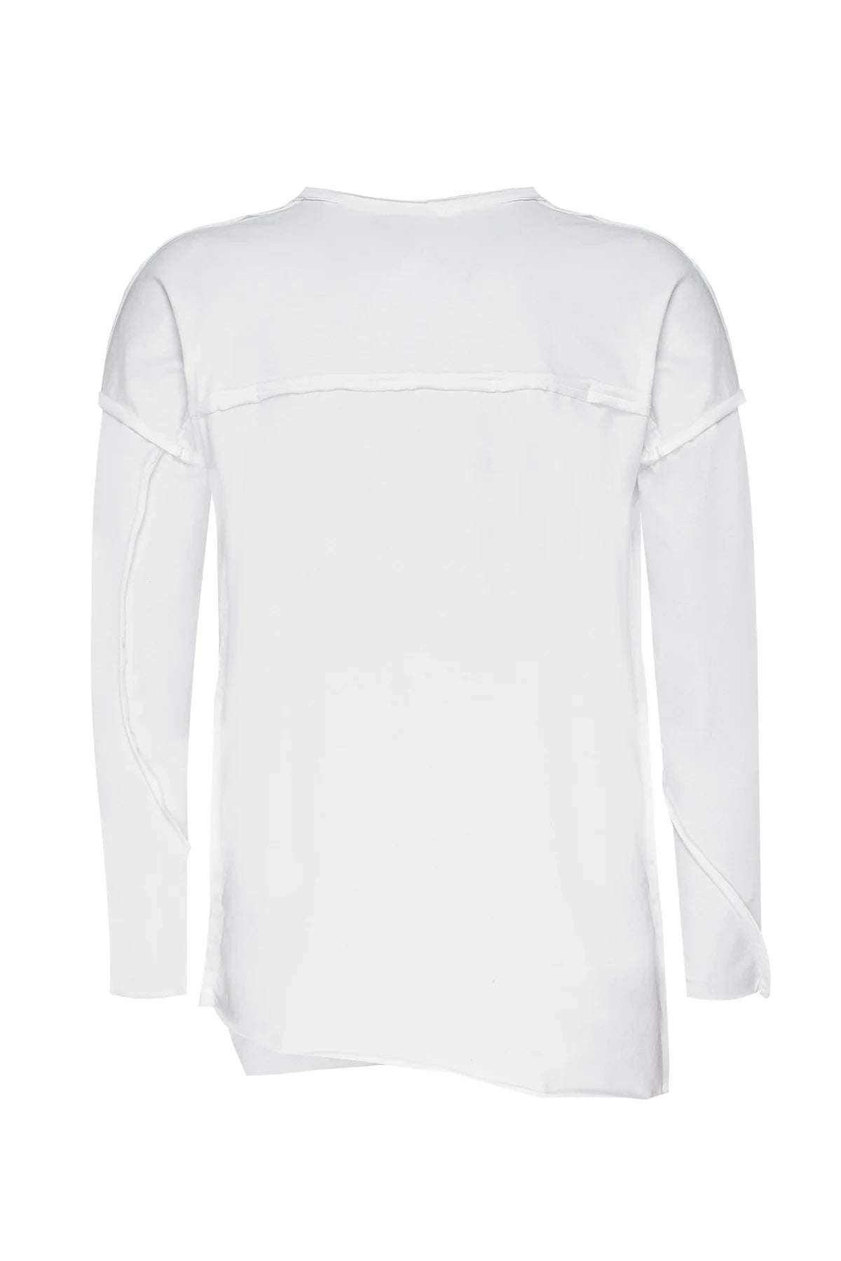 White Stitch Accent Long Sleeve T-shirt