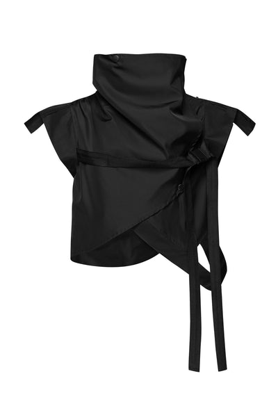 MDNT45 Men's Hooded Sleeveless Shirt - Sleeveless Hoodie - Black Techwear  at  Men's Clothing store