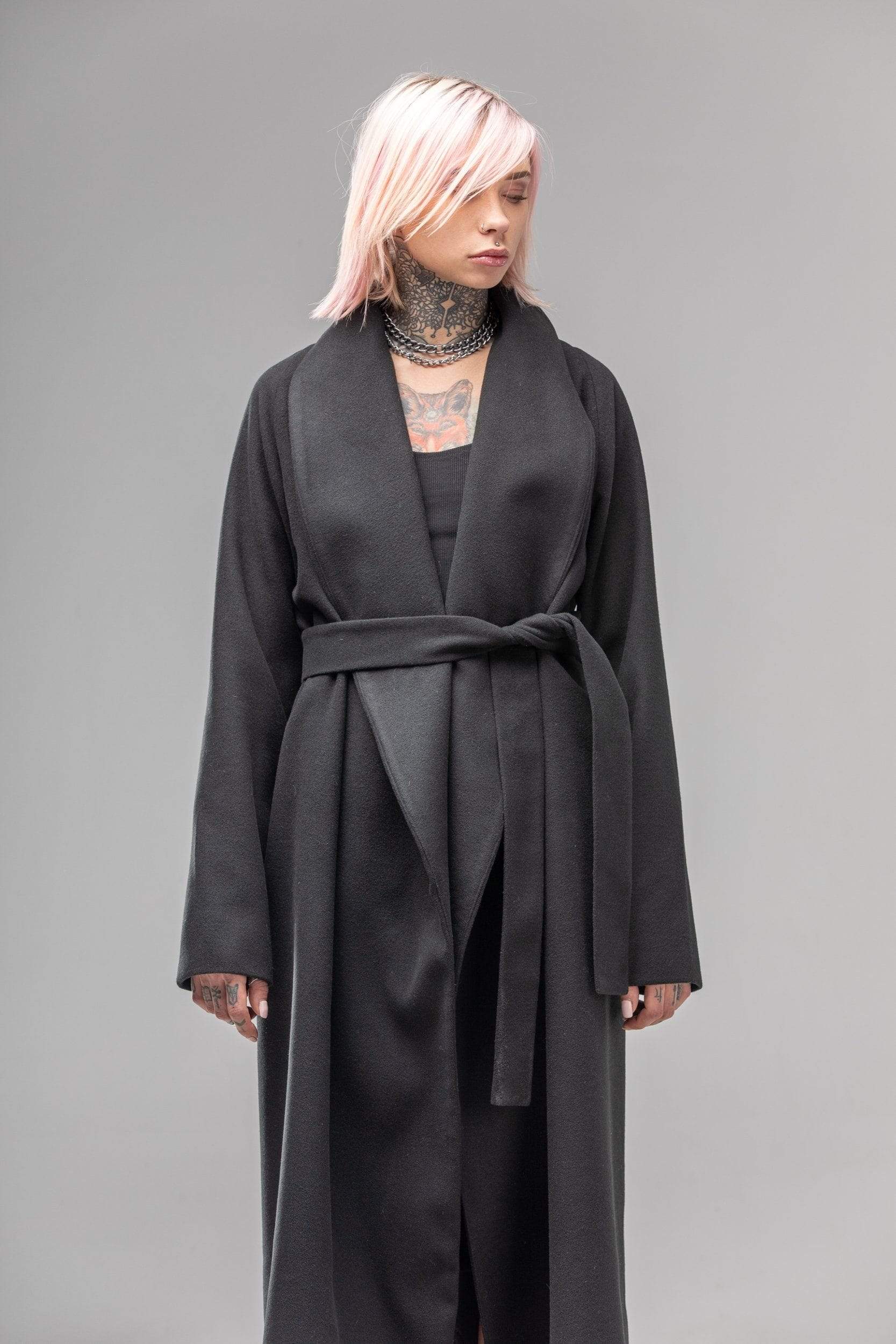 MDNT45 Coats & Jackets for Woman Winter Belted Maxi Coat