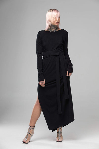 MDNT45 Dresses Black maxi prom dress