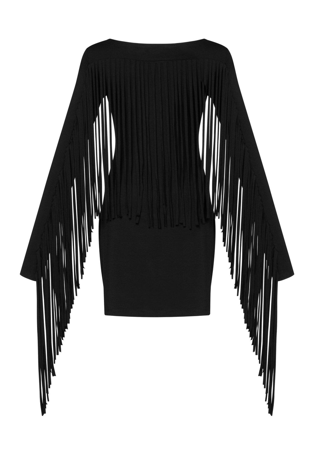 Fringe Mini Dress Black – MDNT45 | mdnt45.com