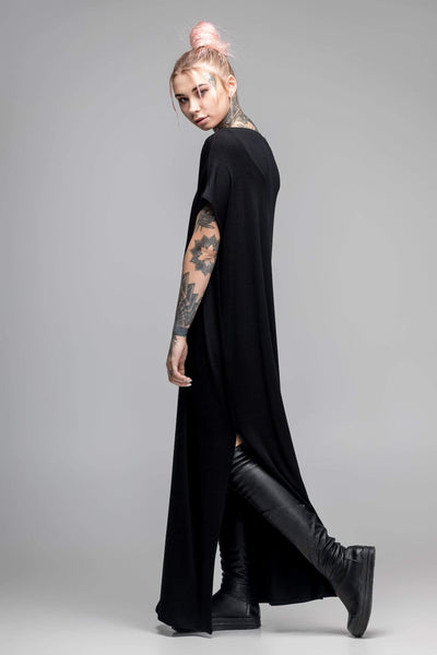 MDNT45 Dresses One size / Black Oversized black maxi dress