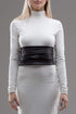 MDNT45 Harness & Eco Leathered One size / Black Faux leather kimono belt
