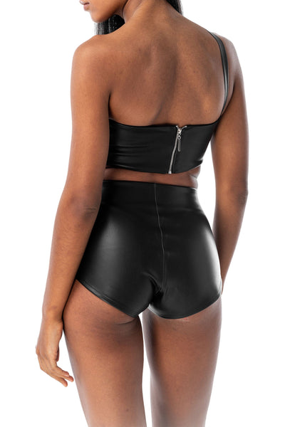 MDNT45 Leather shorts Touch Black