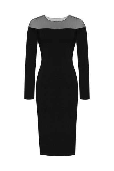 MDNT45 Mesh black dress